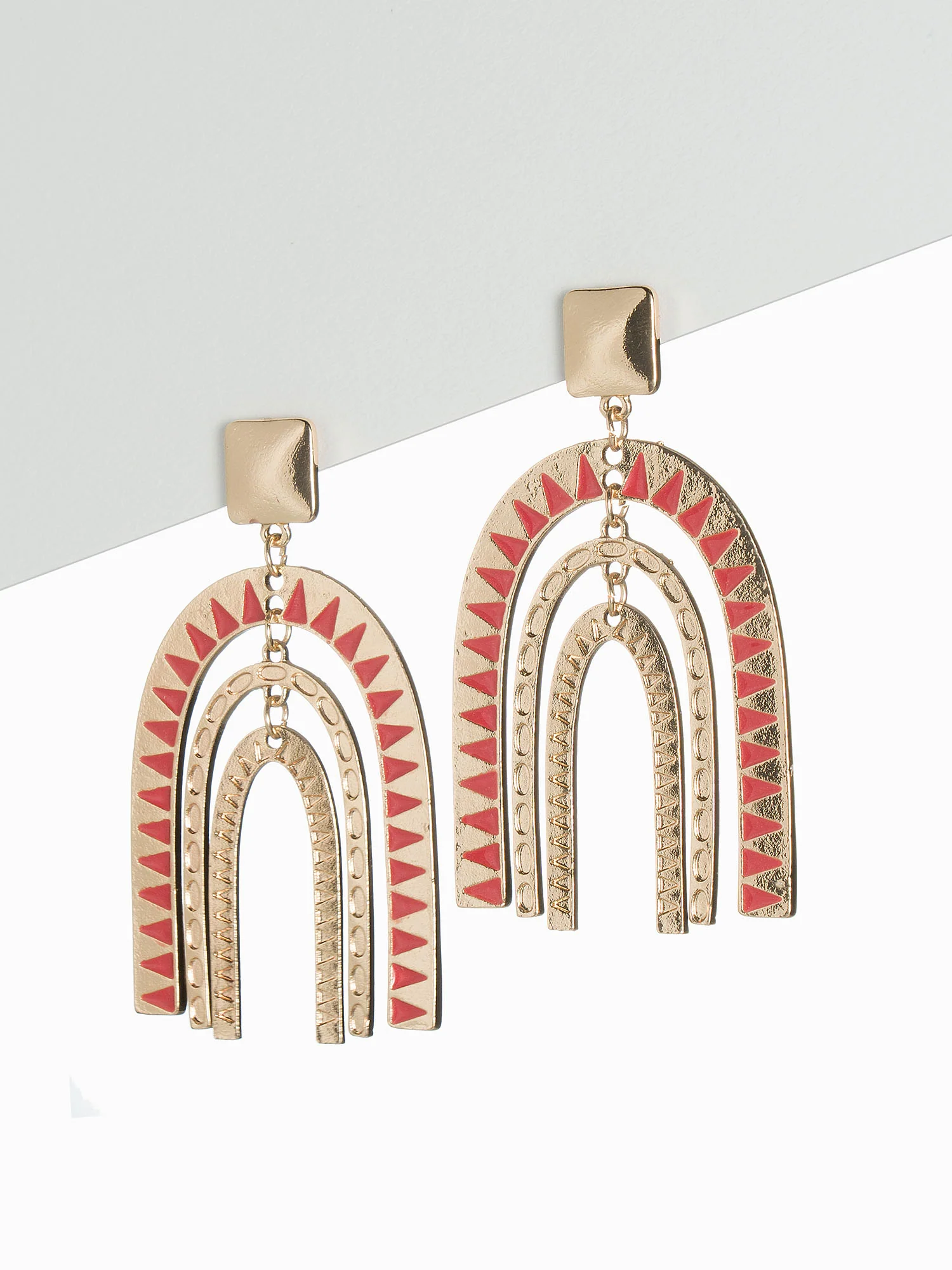 Geometric Statement Earrings - Image 3