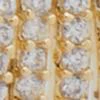 14K Demi Fine/Sterling Silver Base Multi Row CZ Earrings - Image 2