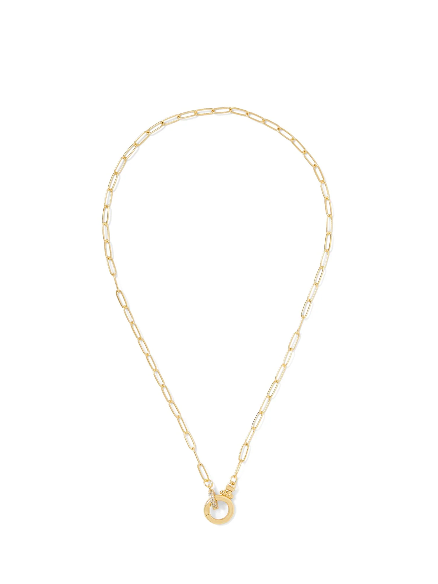 Radiant 14K Gold Interlocked Cry Rings Link Necklace - Brands We Love