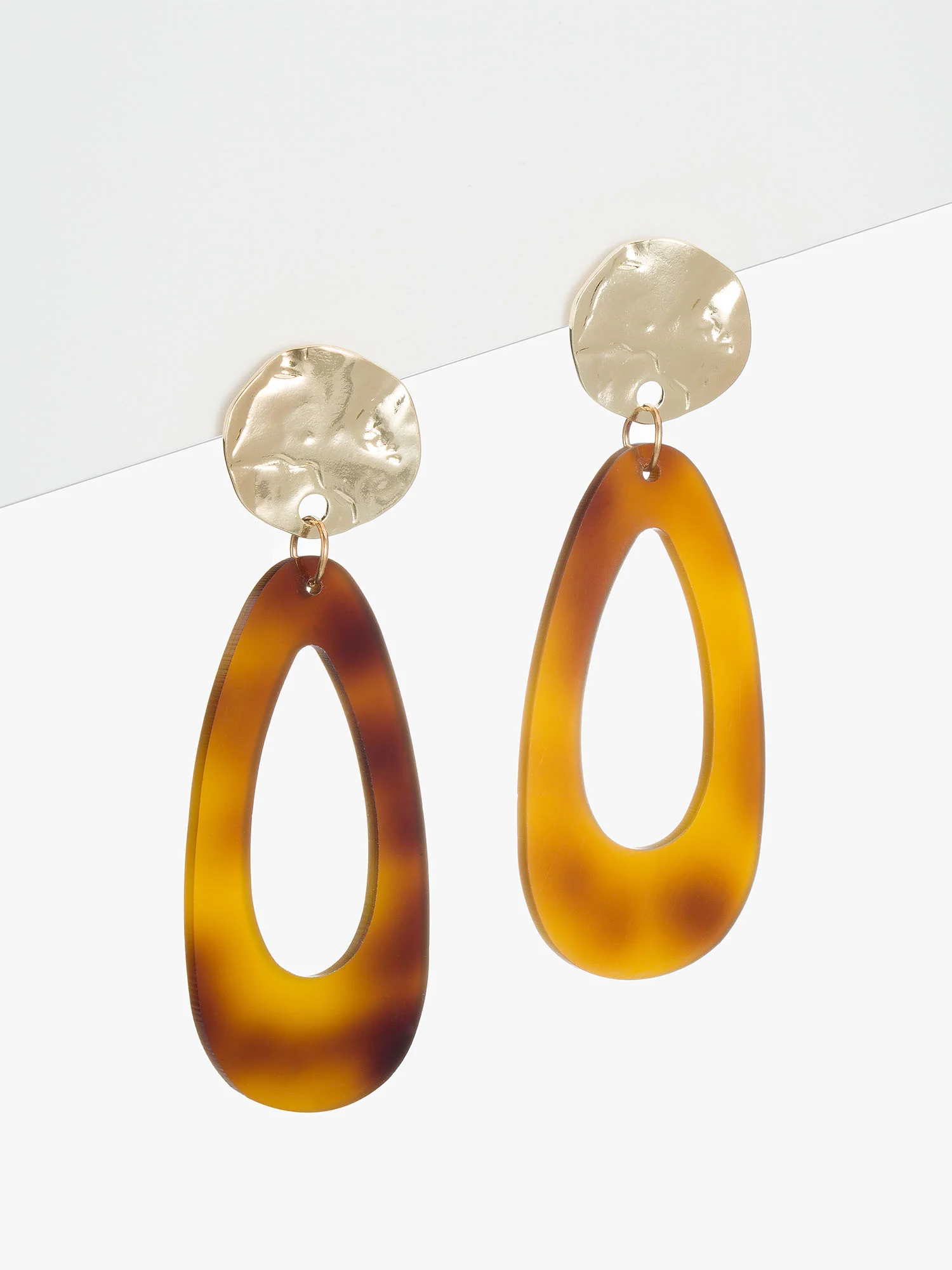 Geometric Drop Statement Earrings - Image 3