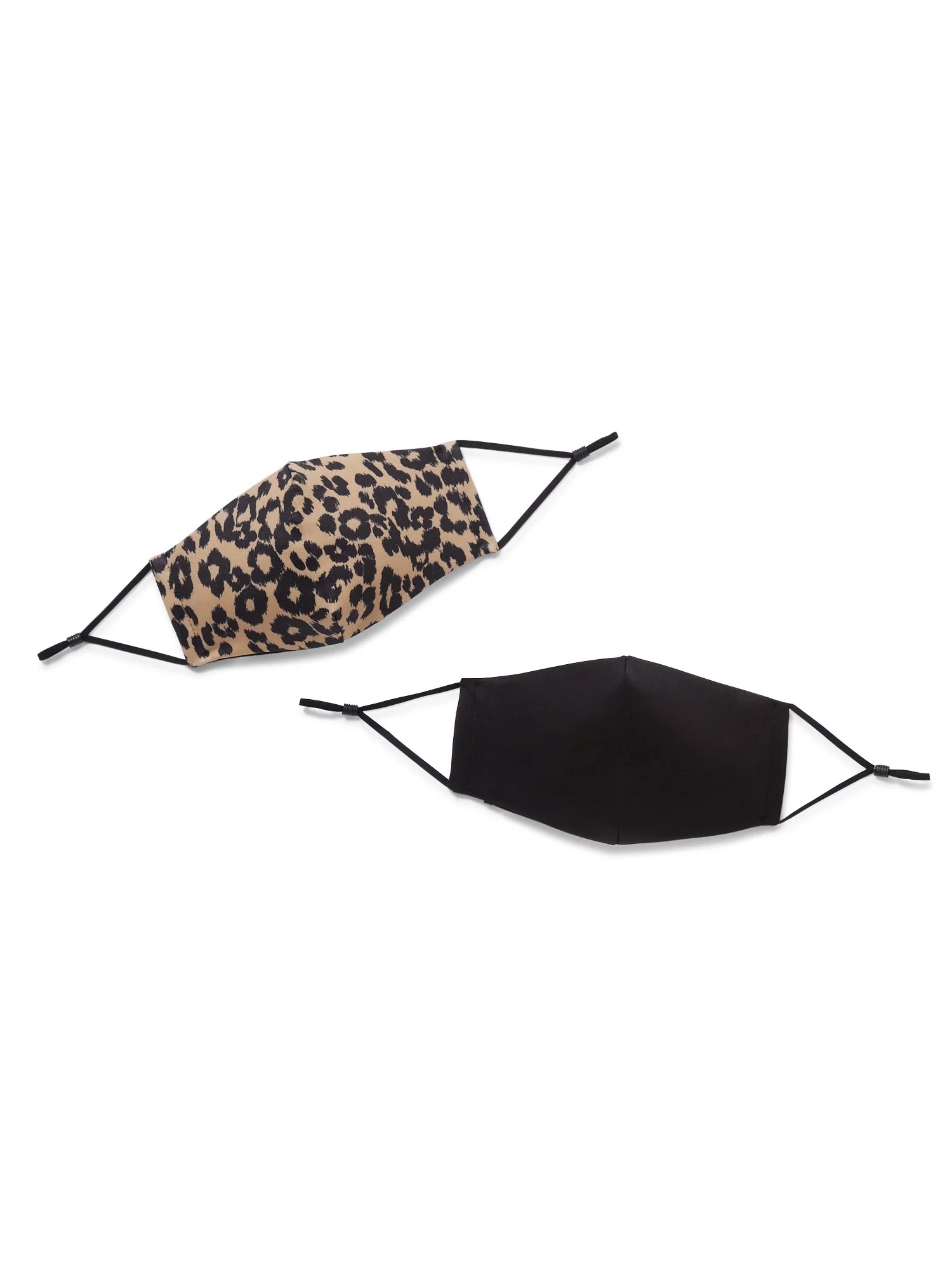 2-Mask Set - Leopard-Print & Solid - Image 2