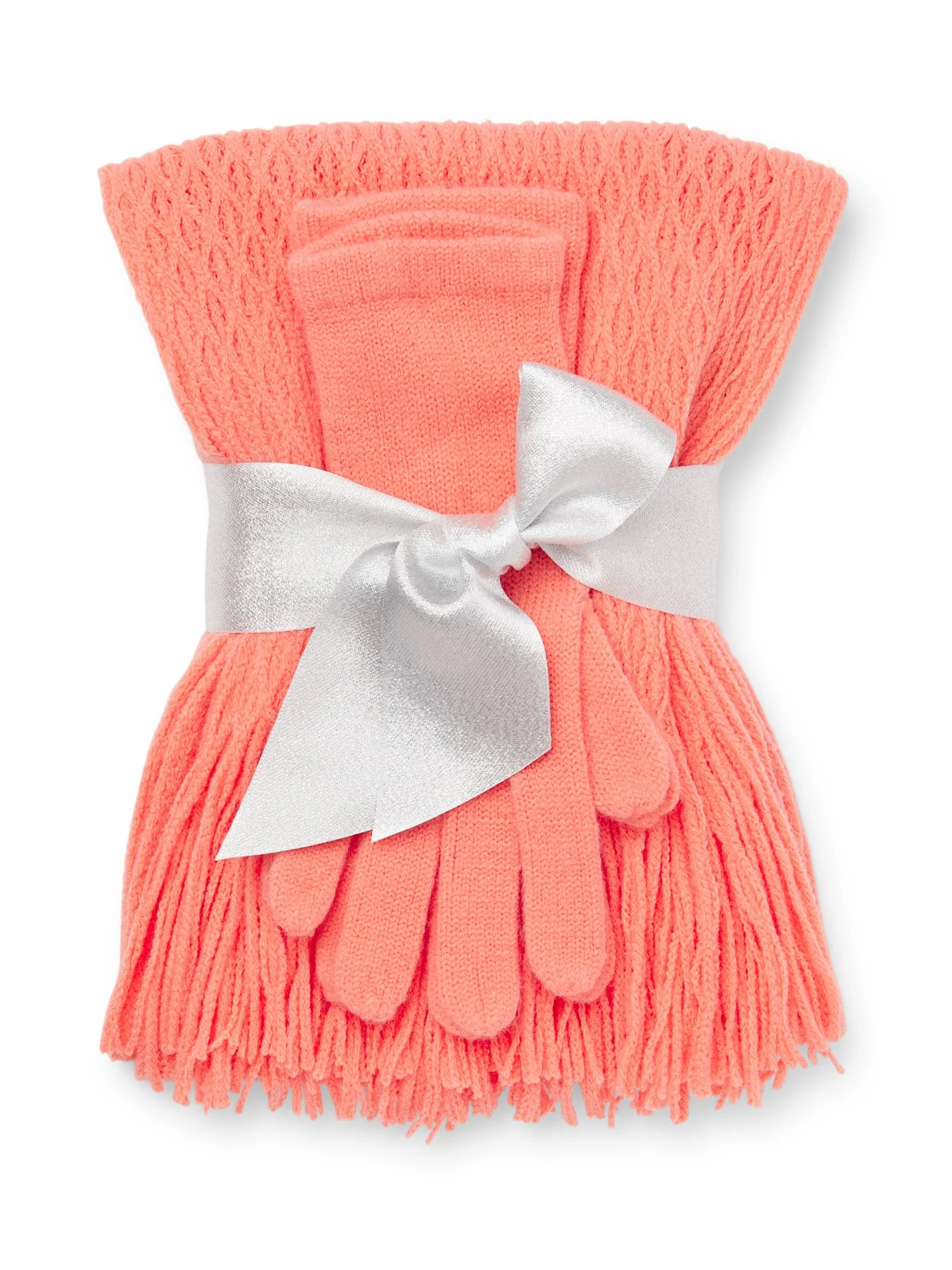 2-Piece Cable Knit Scarf & Gloves Set - Image 15