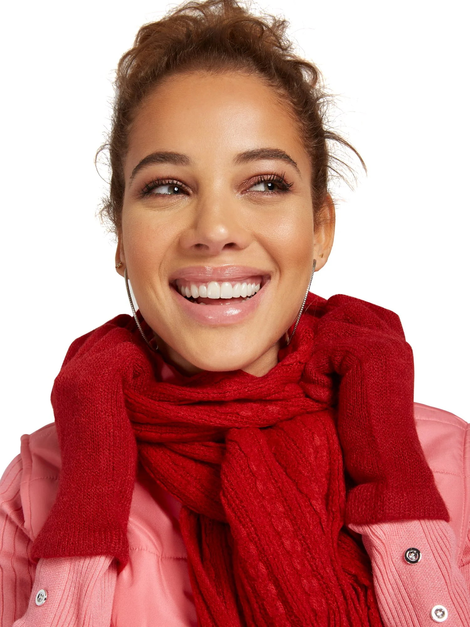 2-Piece Cable-Knit Scarf & Gloves Set - Image 11