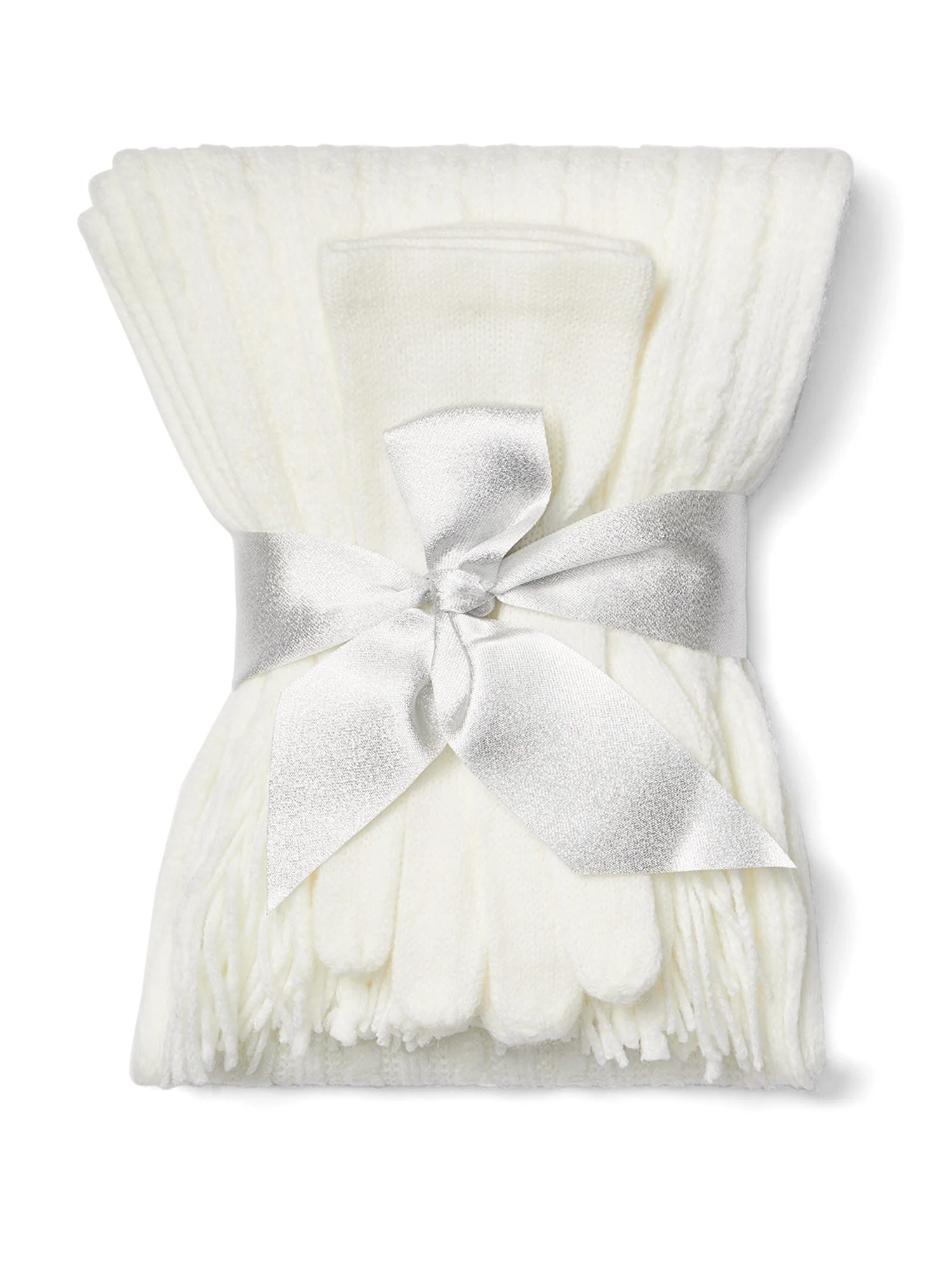 2-Piece Cable-Knit Scarf & Gloves Set - Image 18