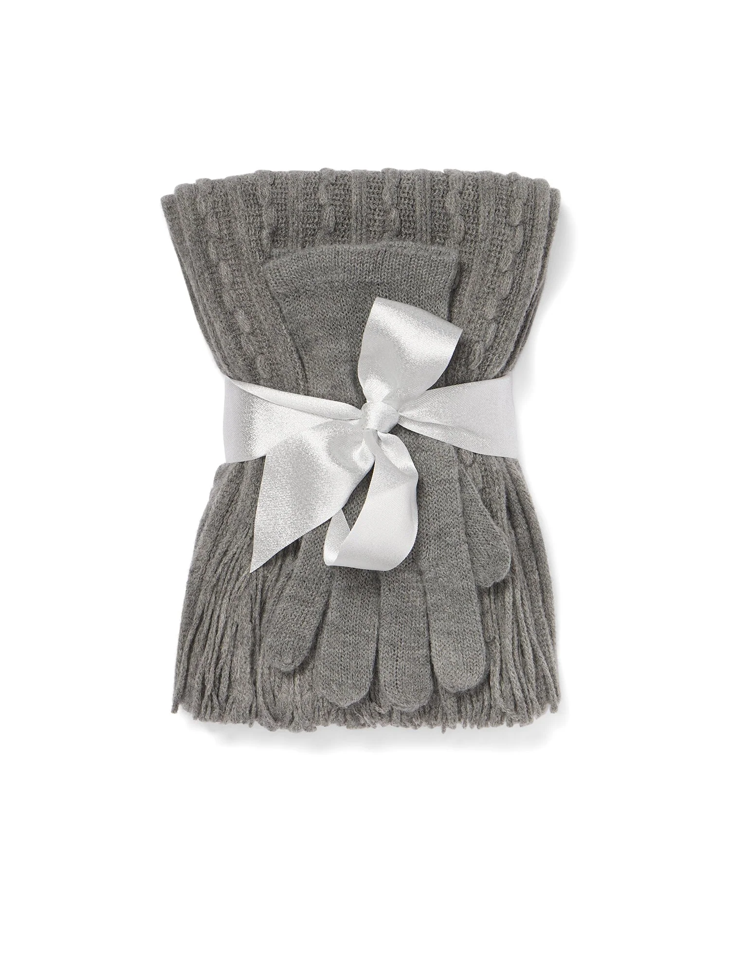 2-Piece Cable-Knit Scarf & Gloves Set - Image 7