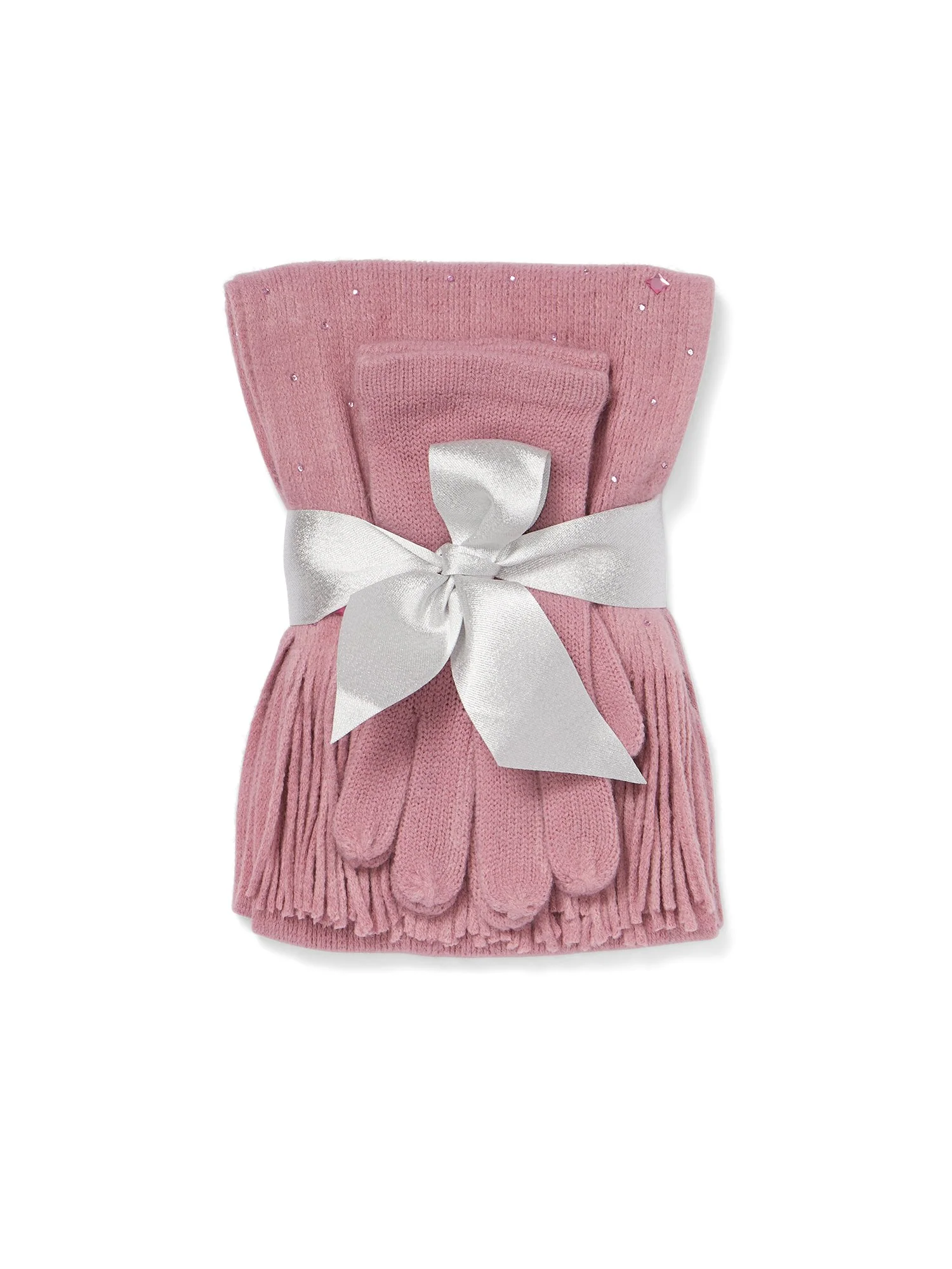 2-Piece Embellished Scarf & Gloves Set - Image 5