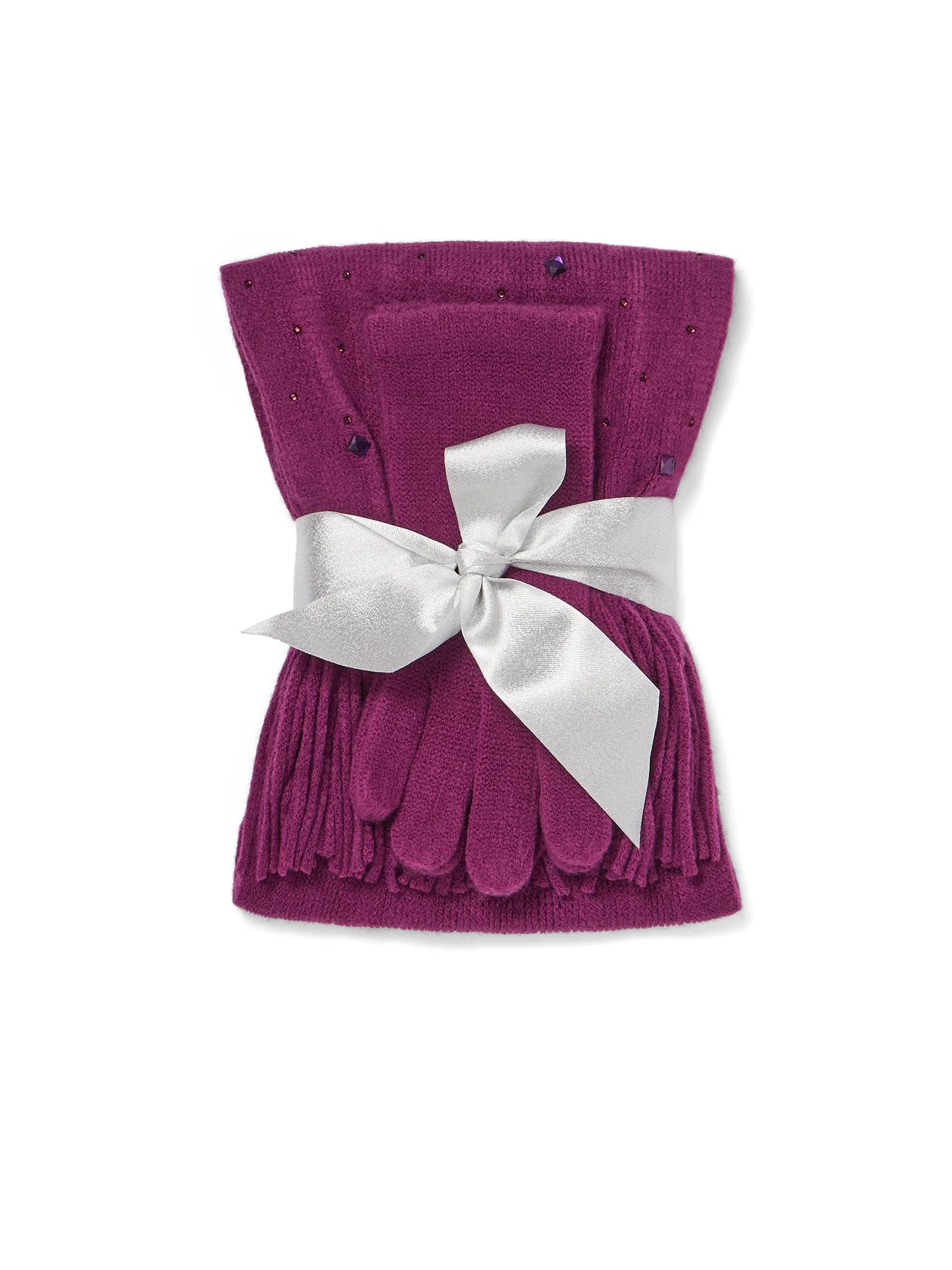 2-Piece Embellished Scarf & Gloves Set - Image 7