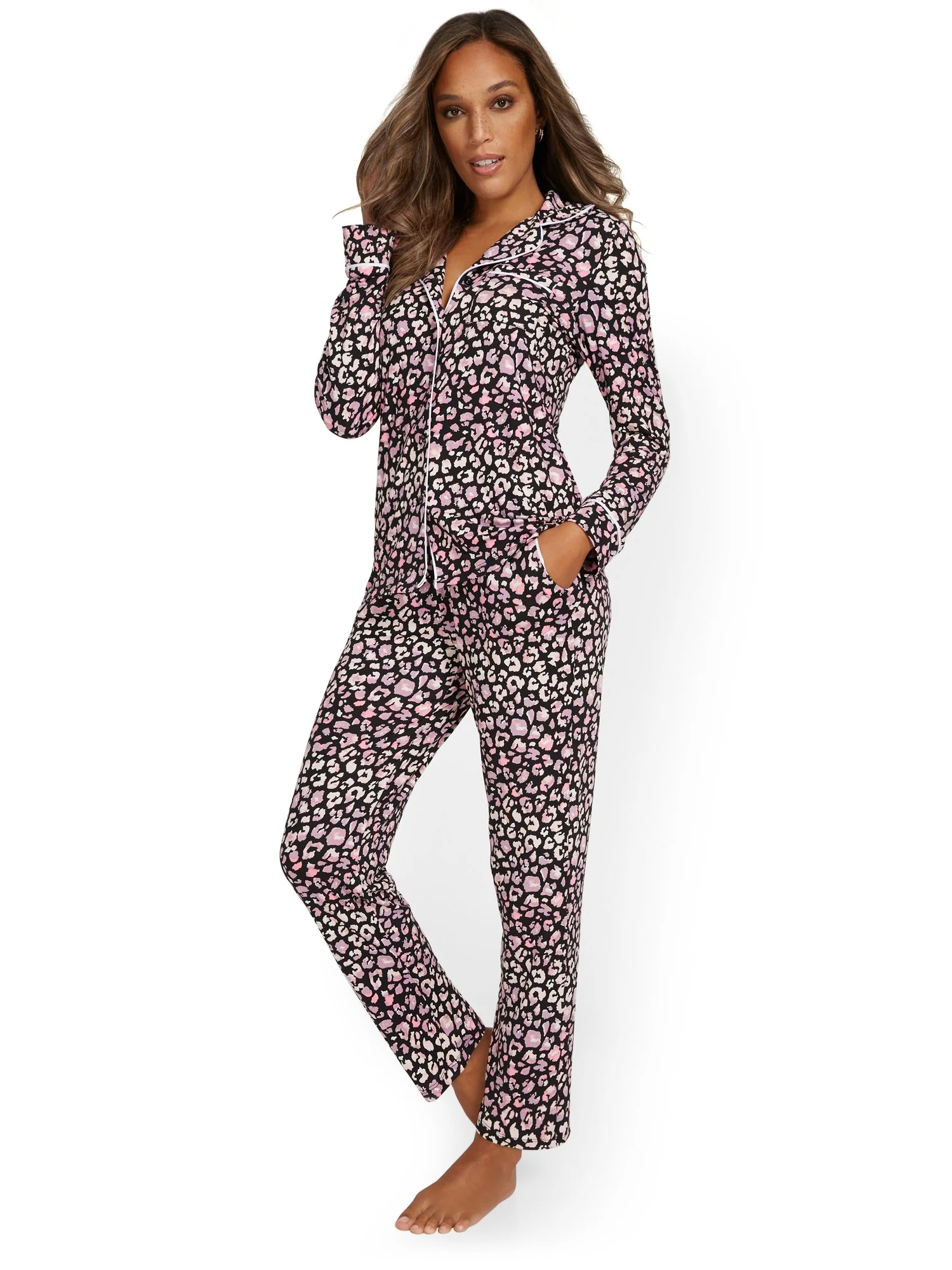 2-Piece Leopard-Print Pajama Set - Image 2