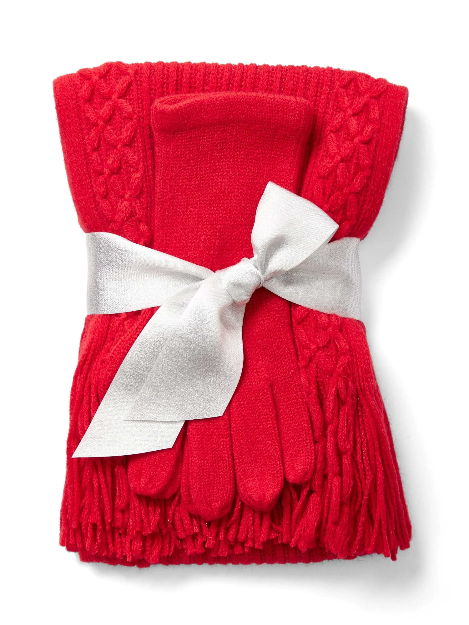 2-Piece Metallic Scarf & Glove Set - Image 5