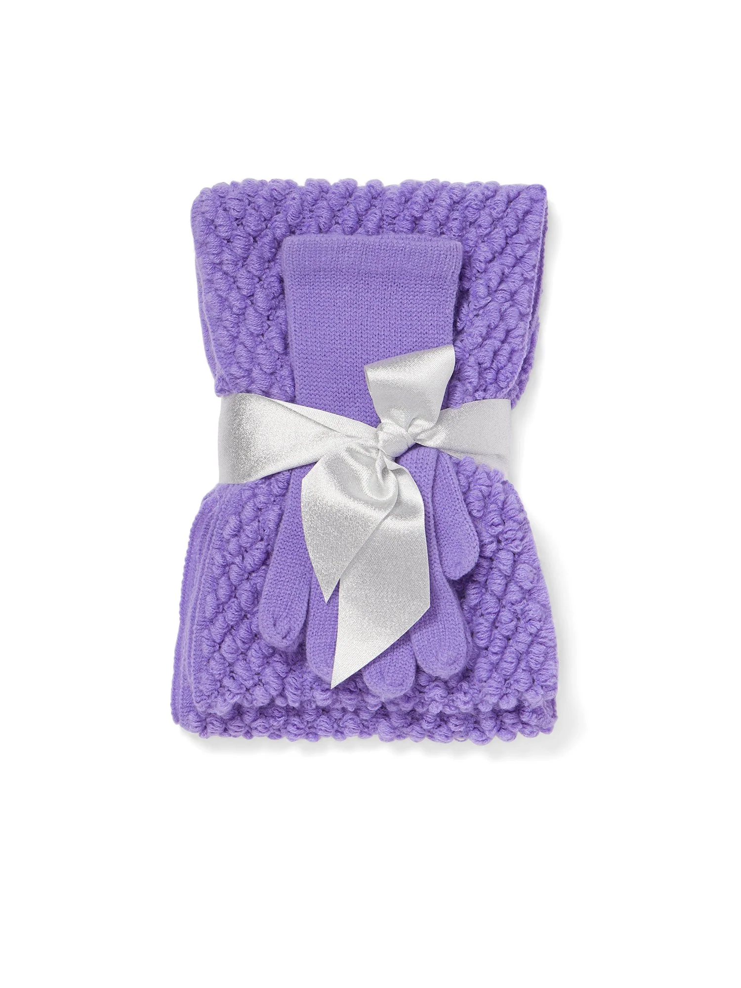 2-Piece Popcorn-Knit Scarf & Gloves Set - Image 18