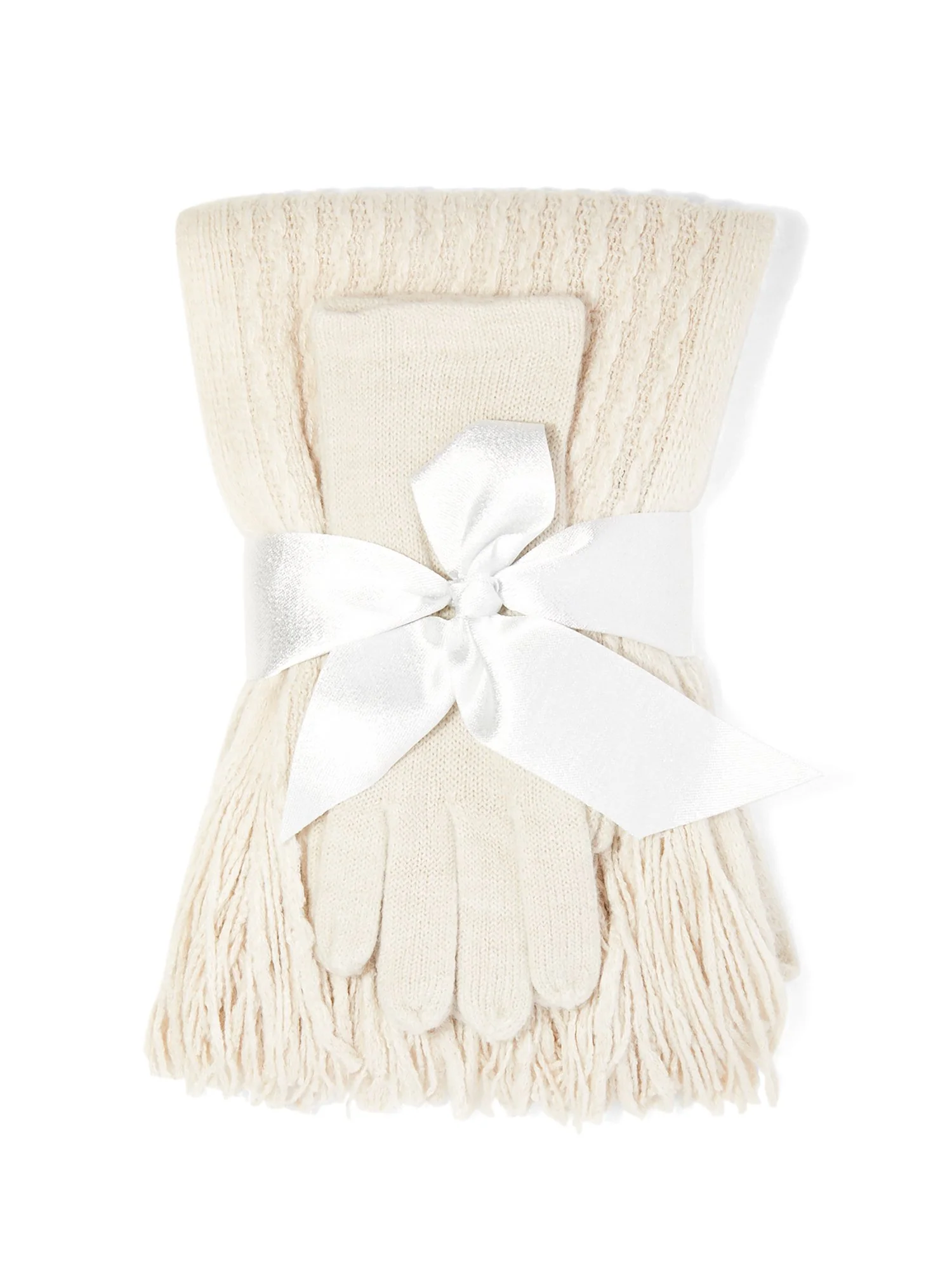 2-Piece Popcorn-Knit Scarf & Gloves Set - Image 19