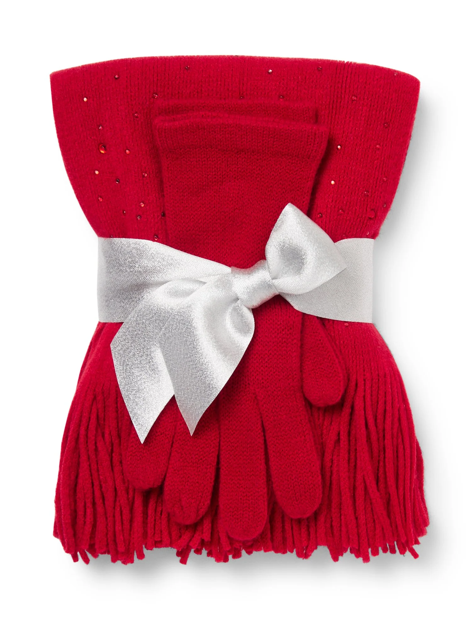 2-Piece Rhinestone Scarf & Gloves Set - Image 9