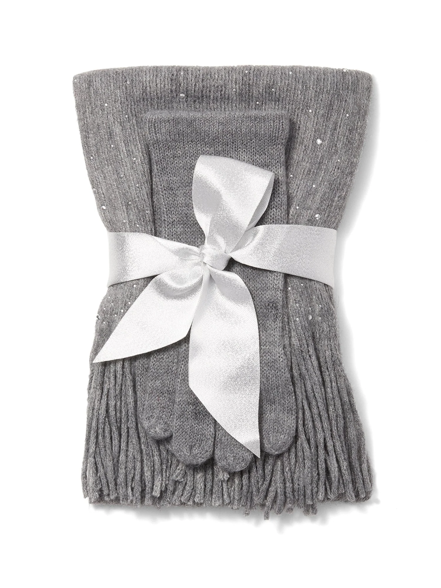 2-Piece Rhinestone-Studded Scarf & Gloves Set - Image 5