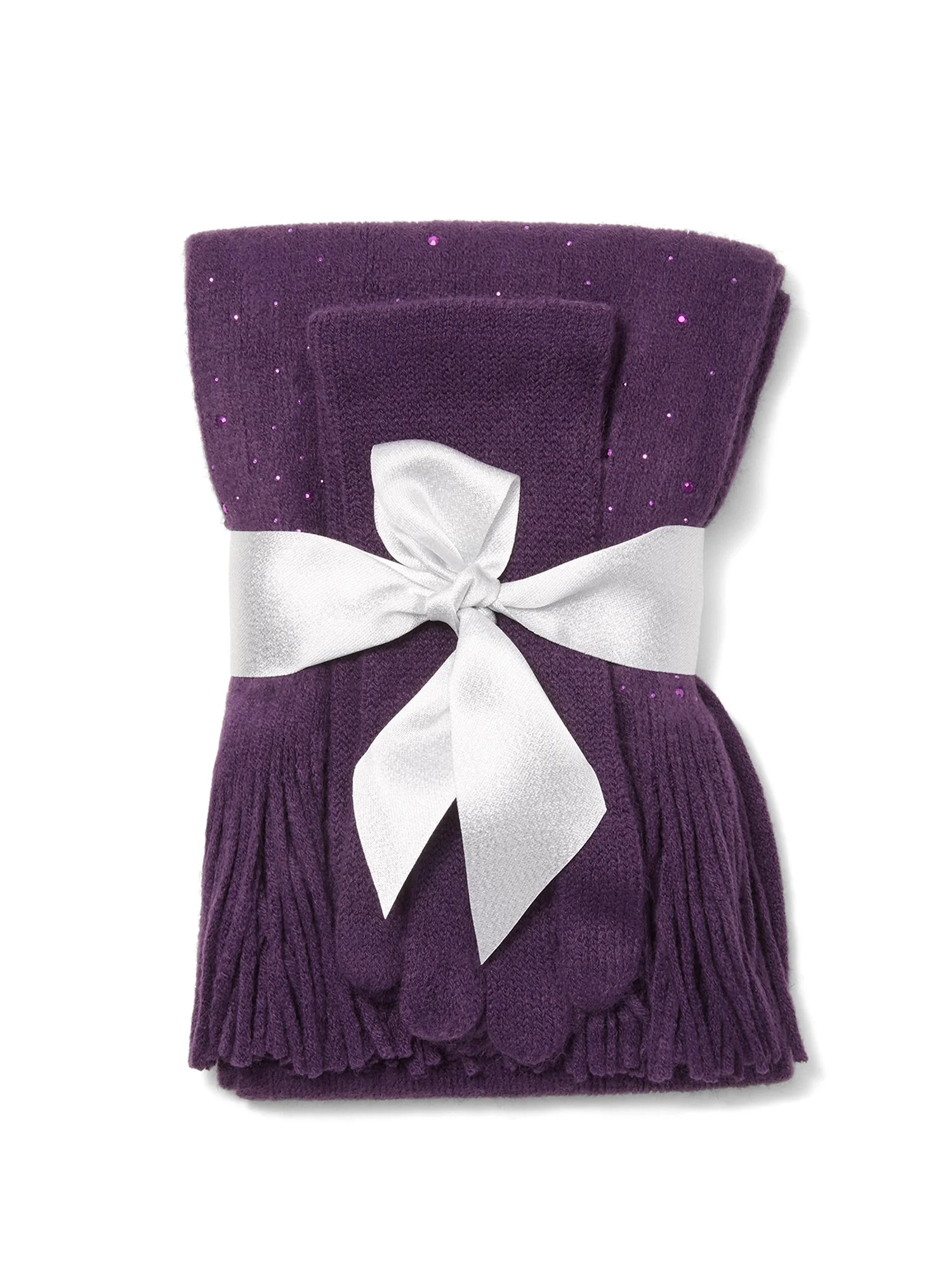 2-Piece Rhinestone-Studded Scarf & Gloves Set - Image 9