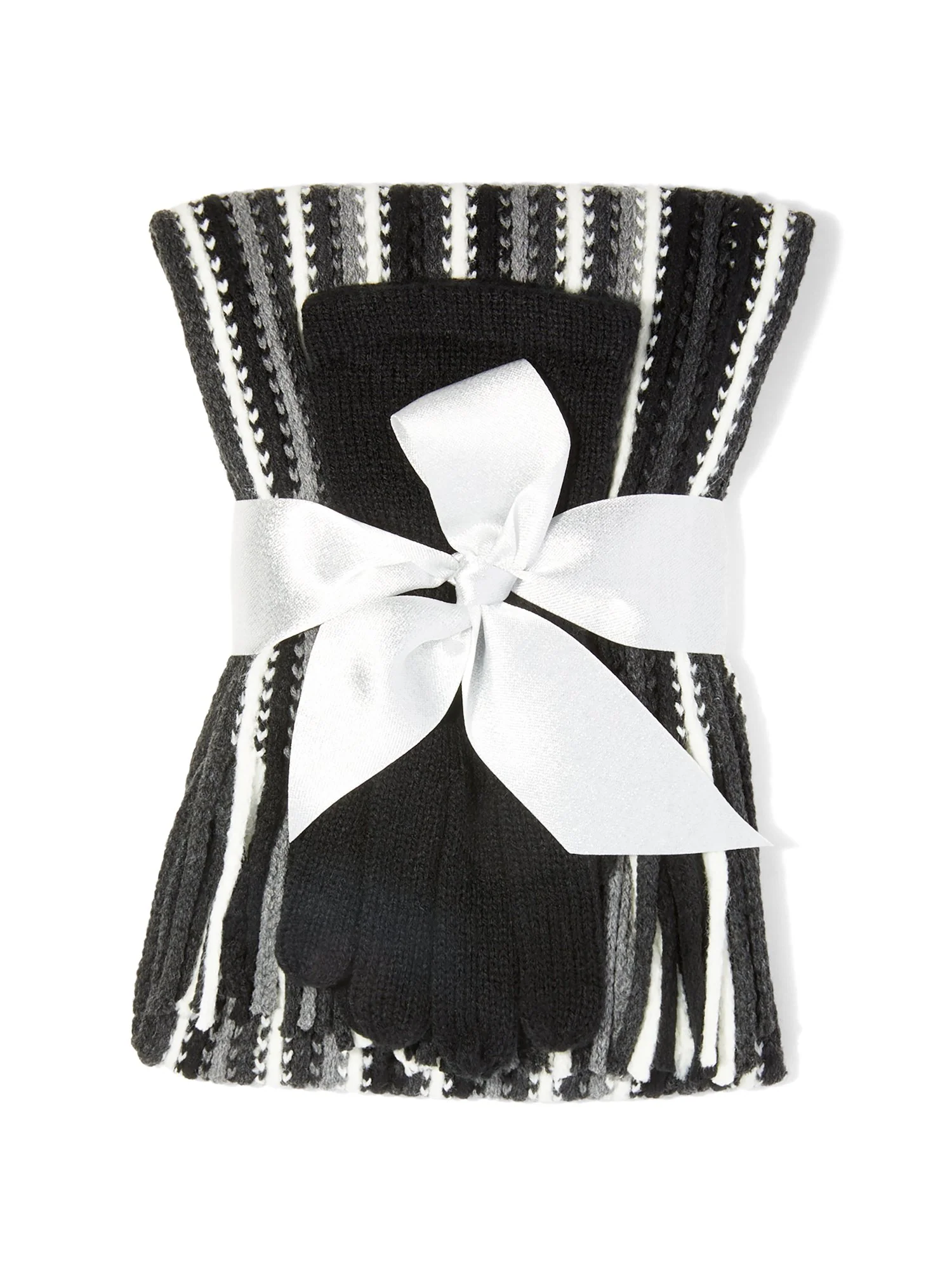 2-Piece Soft Knit Scarf & Gloves Set - Image 2