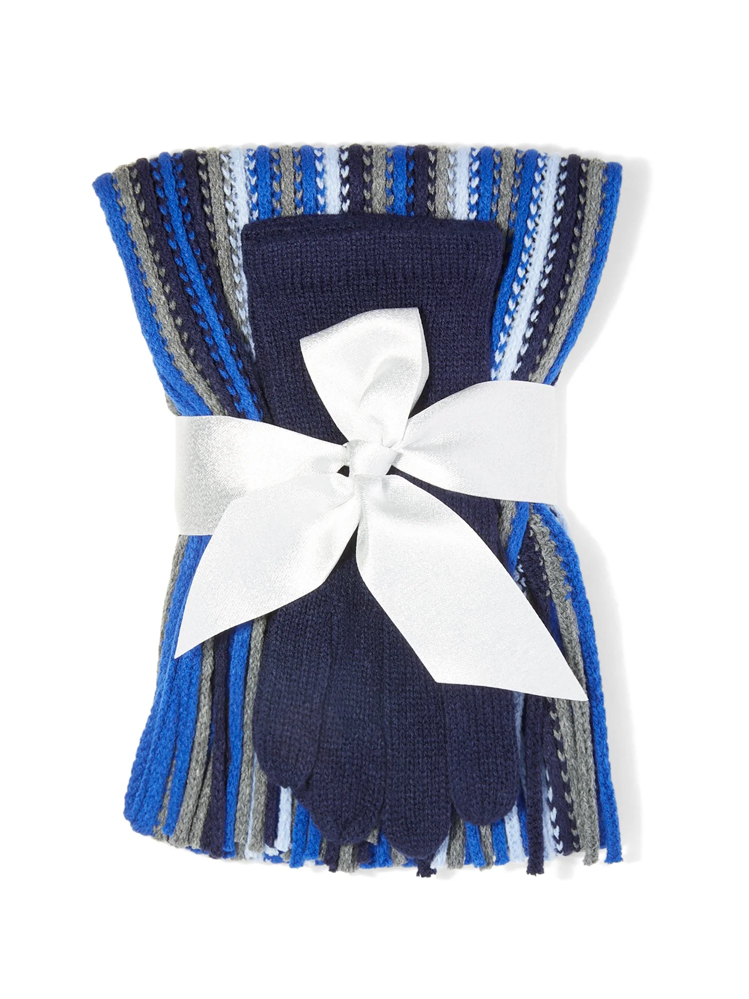 2-Piece Soft Knit Scarf & Gloves Set - Image 4