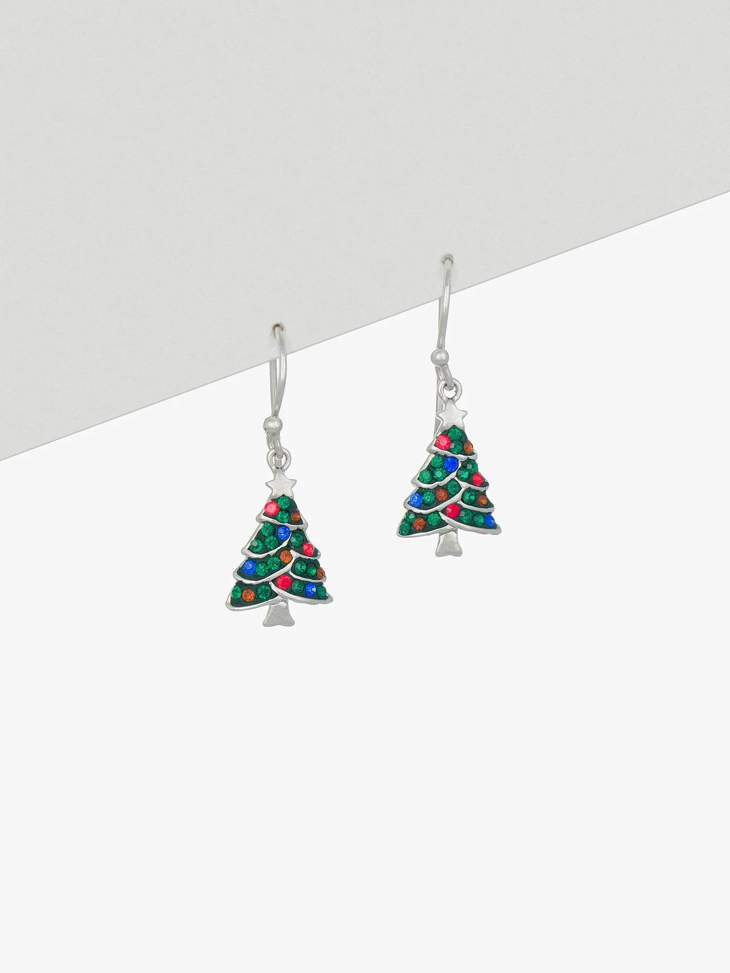 Sterling Silver Christmas Tree Earrings - Image 2