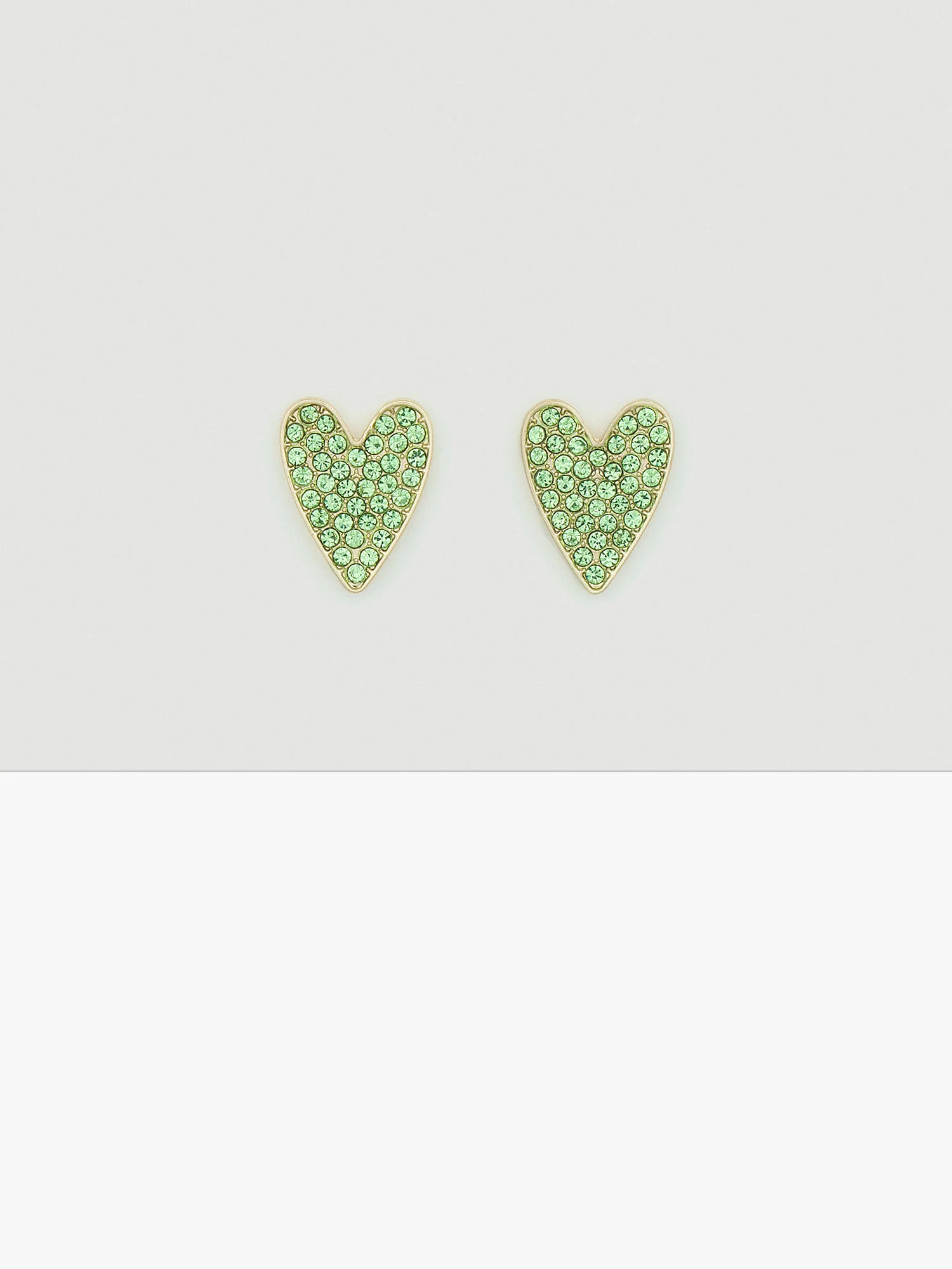 La Radiant Pave Heart Stud Earrings - Brands We Love - Image 2