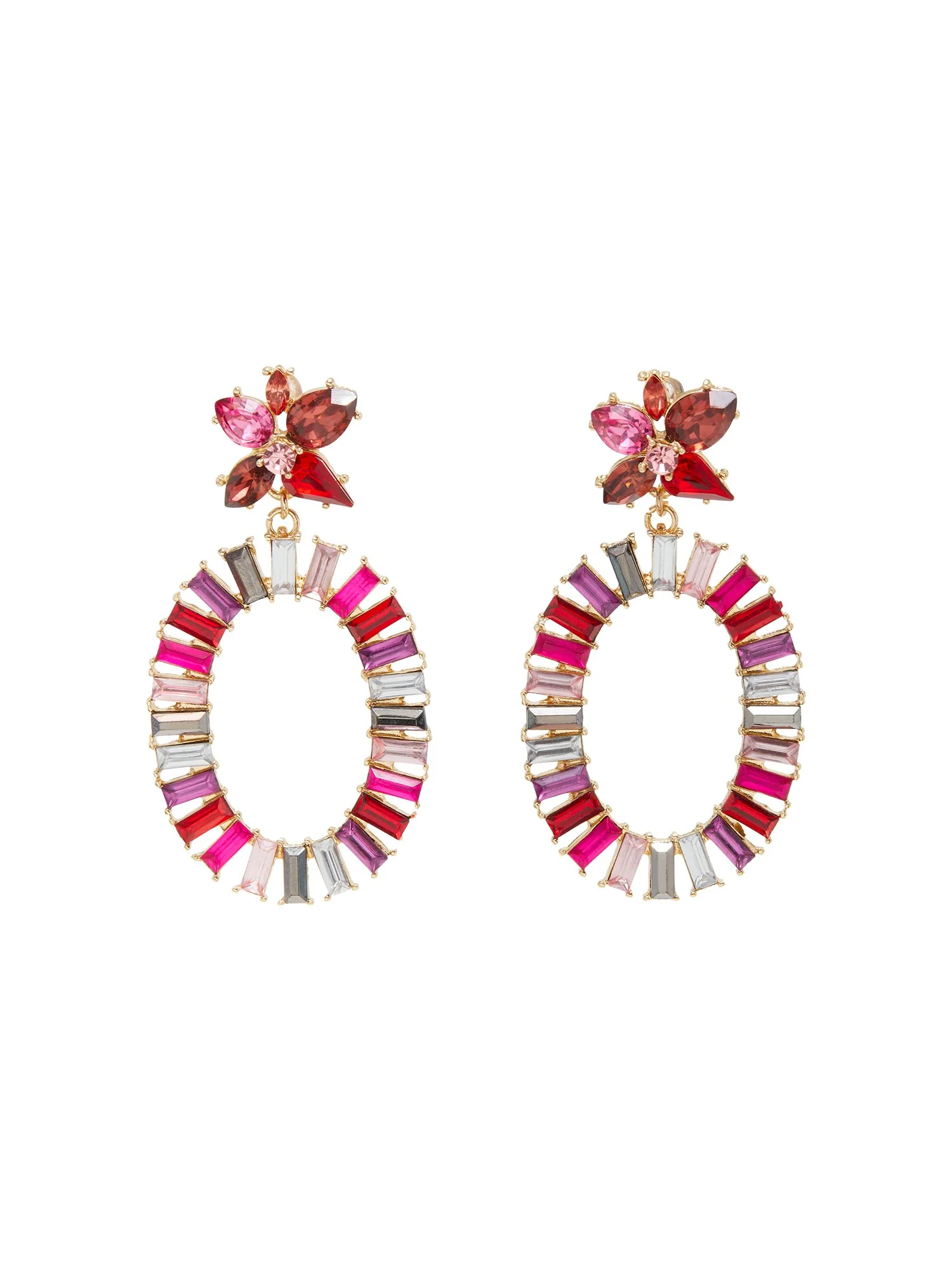 Floral Glass Drop Earrings - Image 4