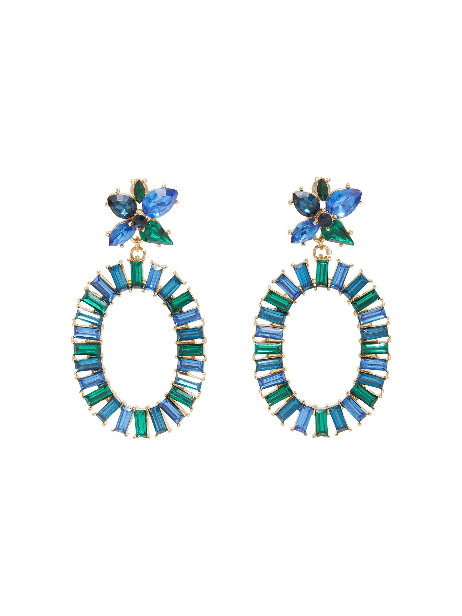Floral Glass Drop Earrings - Image 9