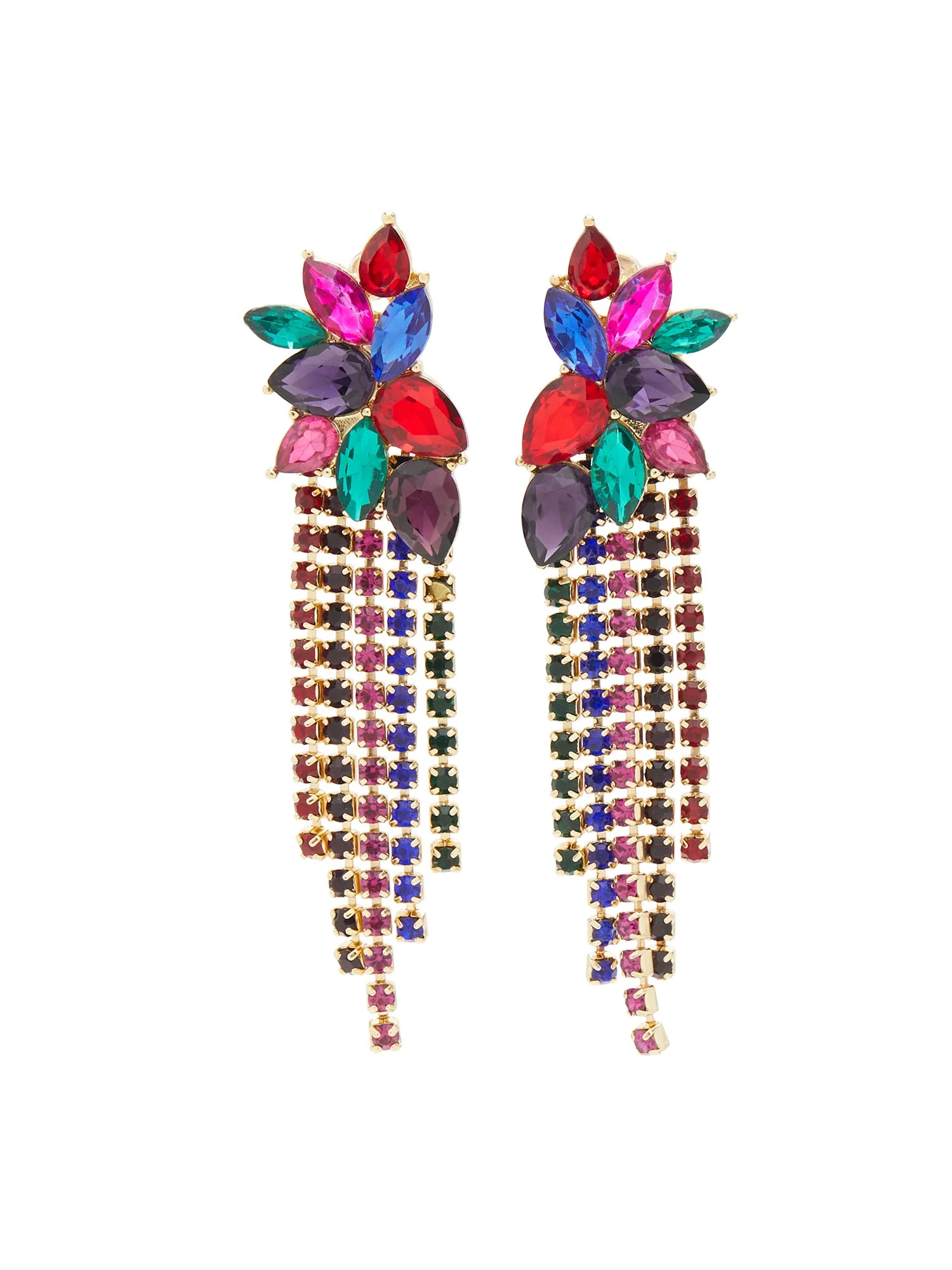 Rainbow Stone Drop Earrings - Image 2