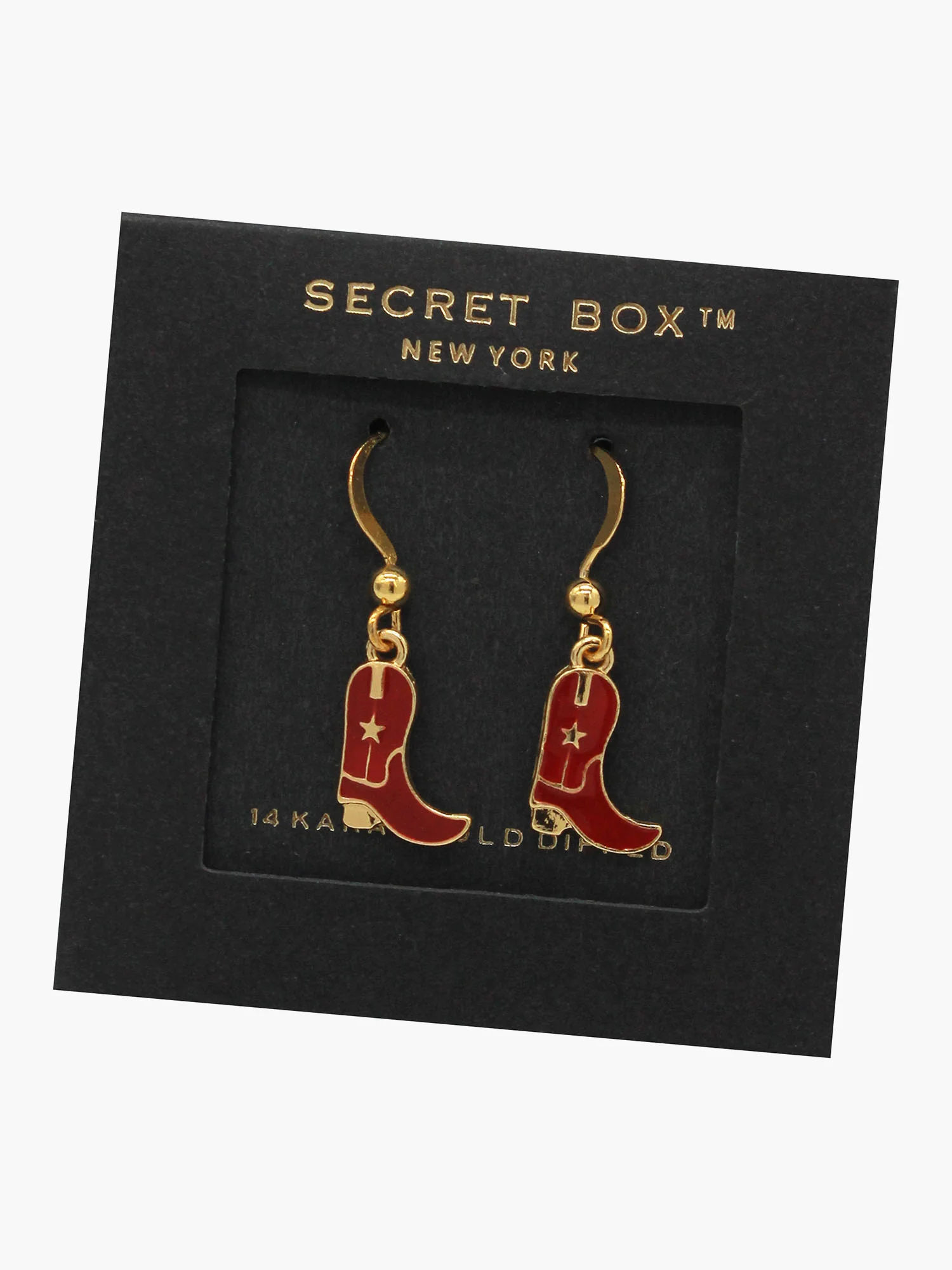 Secret Box 14K Gold Cowboy Boot Earrings - Brands We Love - Image 2