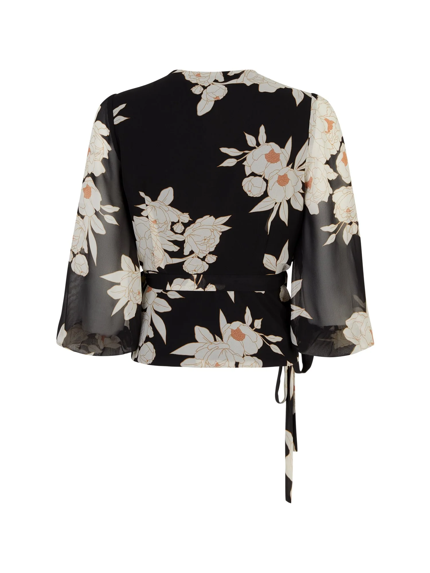 3/4-Sleeve Peplum Wrap Top - The NY&C Legacy Collection - Image 3