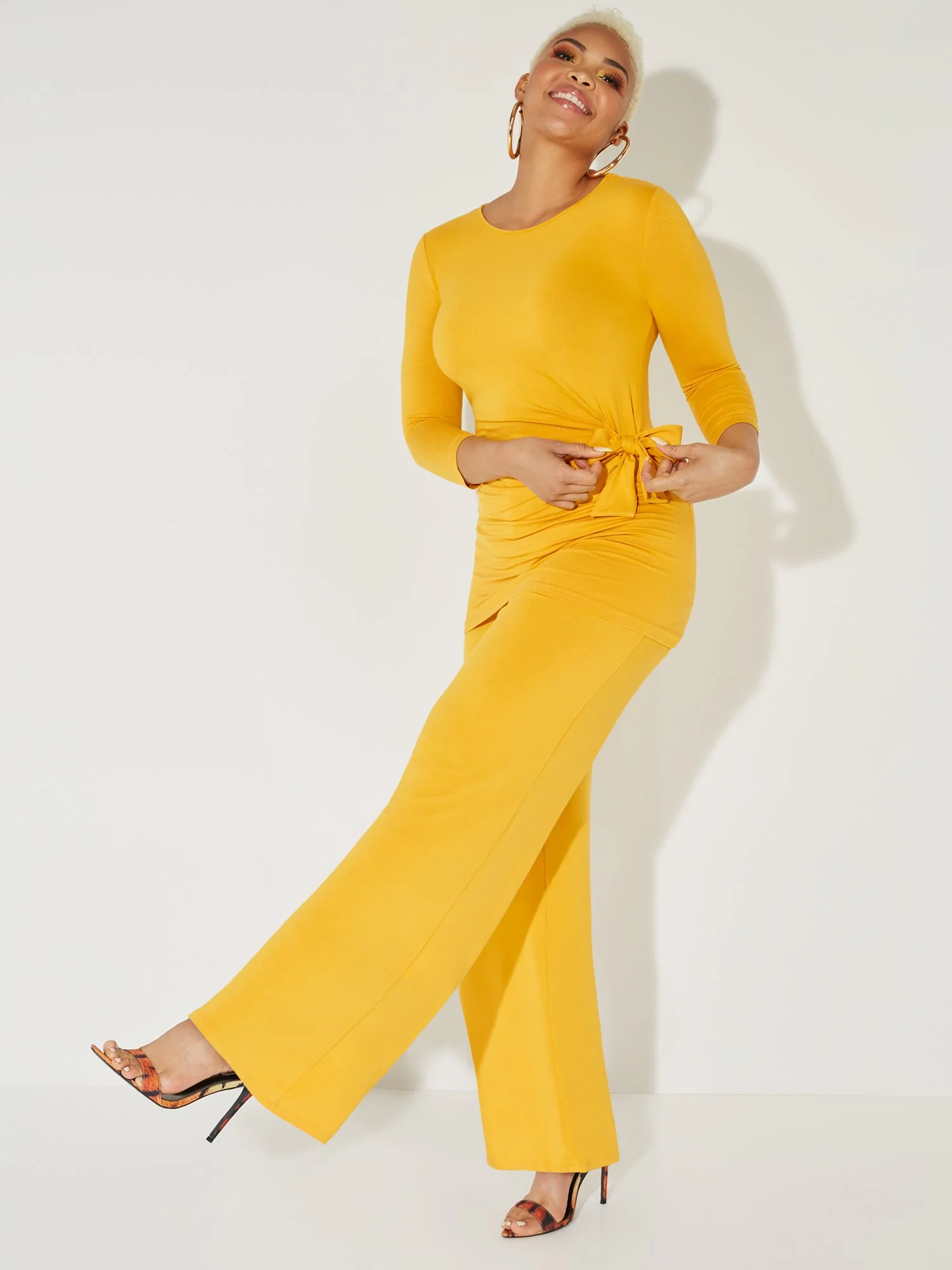 3/4-Sleeve Side-Tie Top - NY&C Style System - Image 7