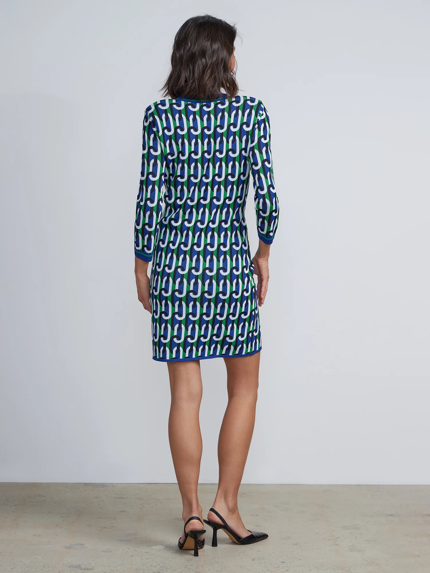 Chain Link Print Sweater Dress - Image 3