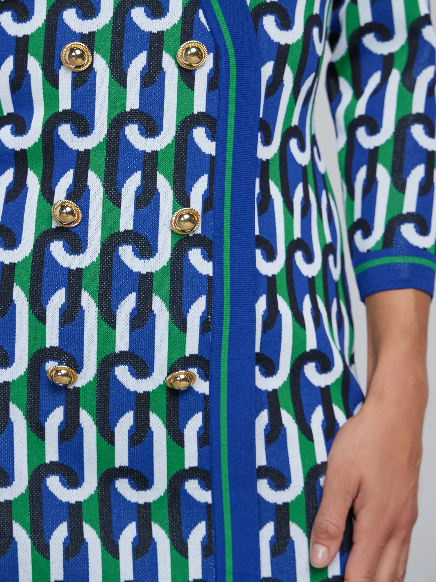 Chain Link Print Sweater Dress - Image 4