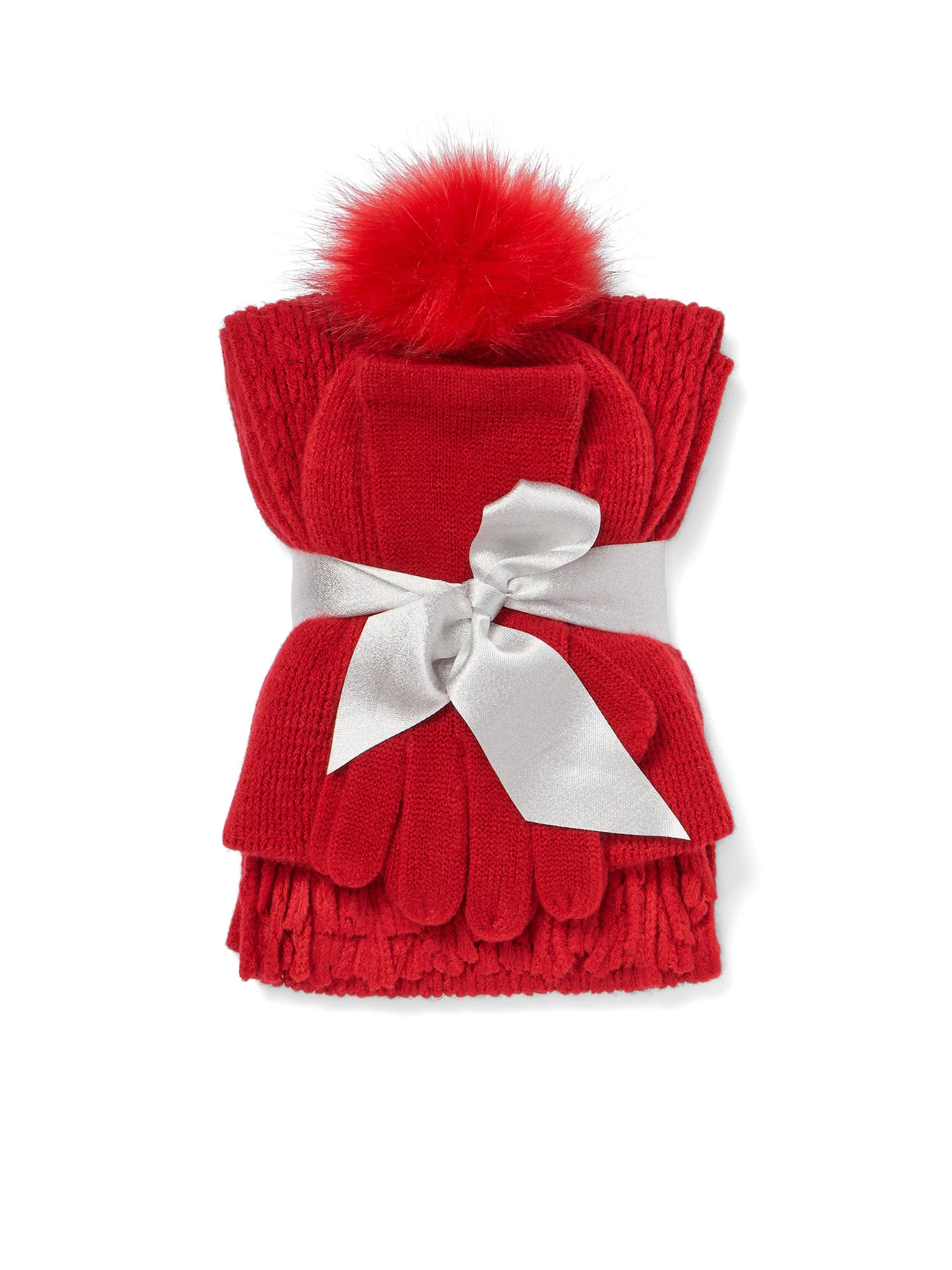 3-Piece Cable-Knit Scarf, Hat & Gloves Set - Image 9
