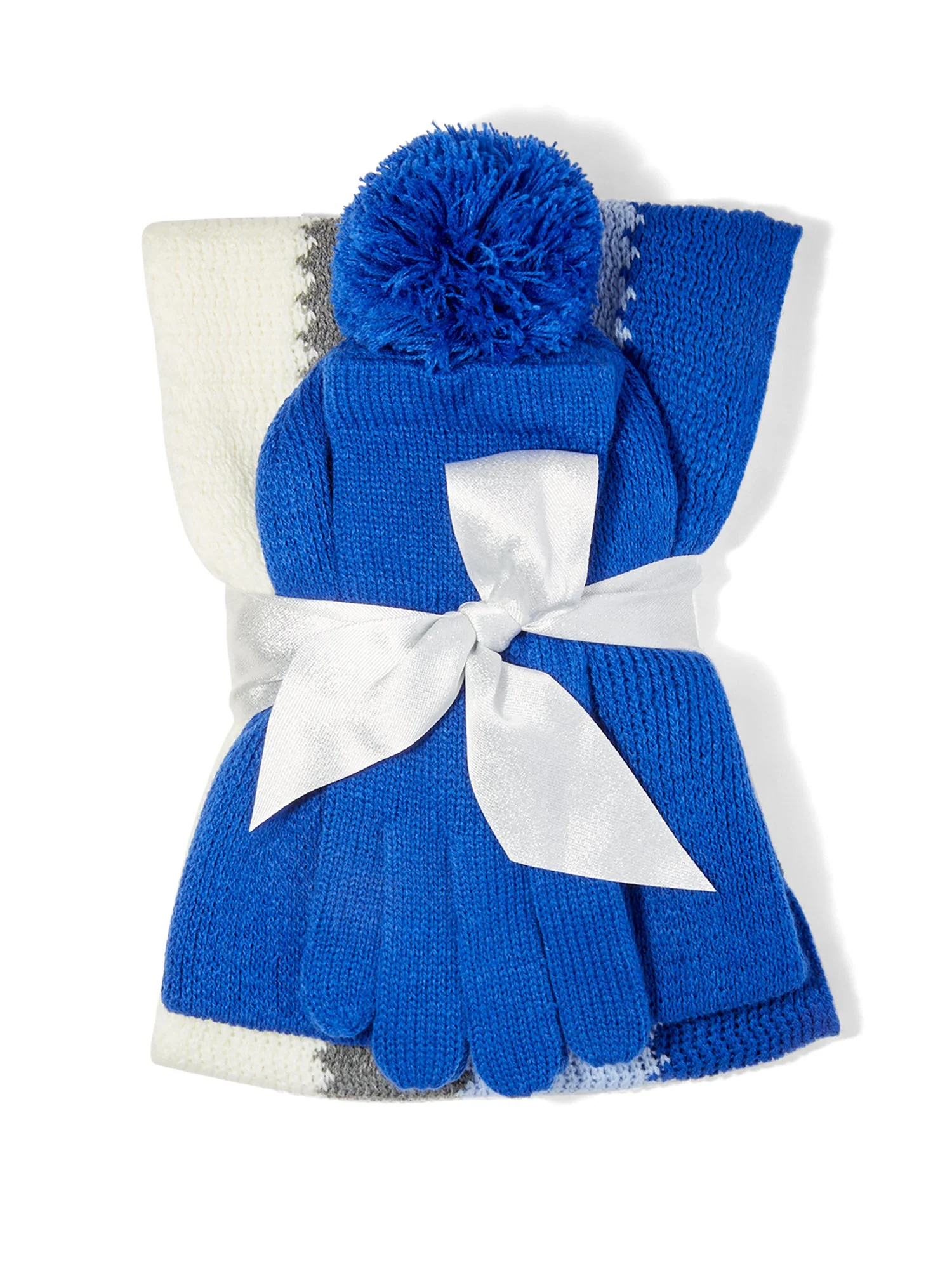 3-Piece Colorblock Scarf, Hat & Gloves Set - Image 11