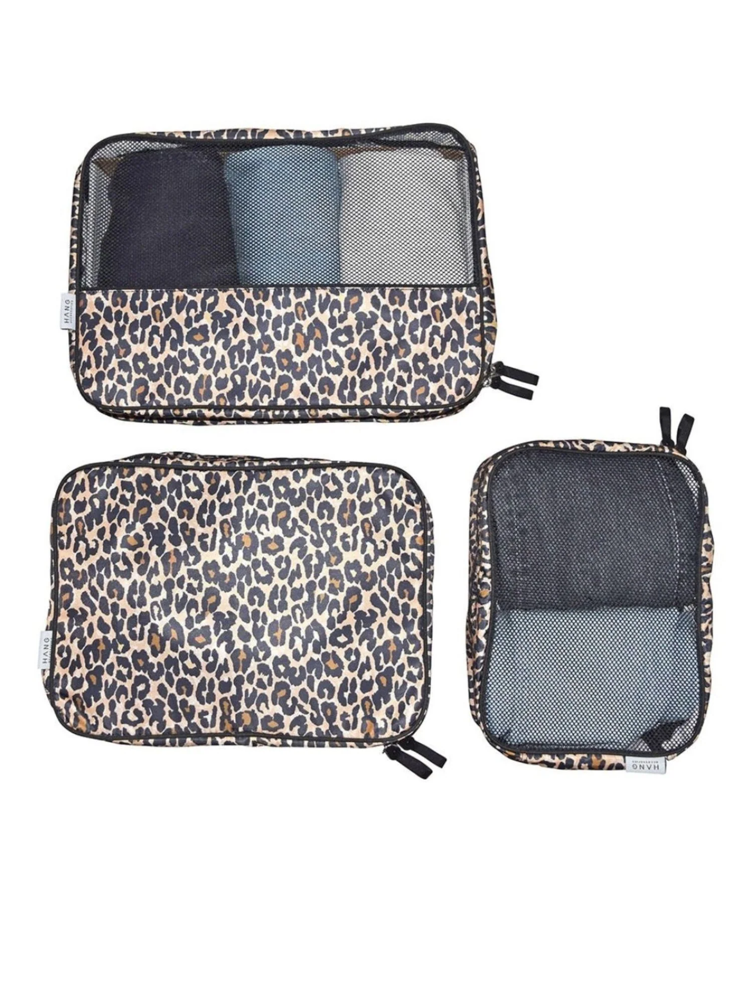 3 Piece Packing Cube Set, Leopard - Hang Accessories - Image 3