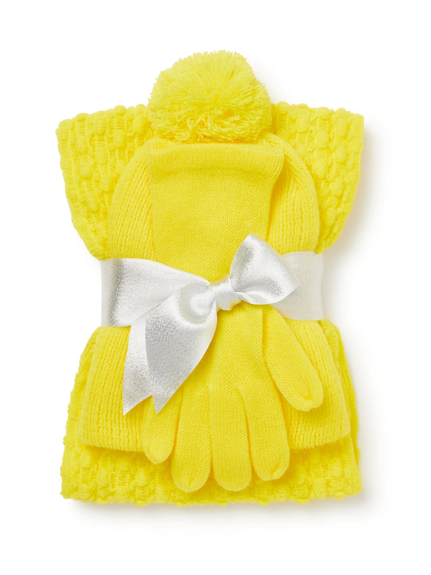 3-Piece Popcorn Knit Scarf, Hat & Gloves Set - Image 30