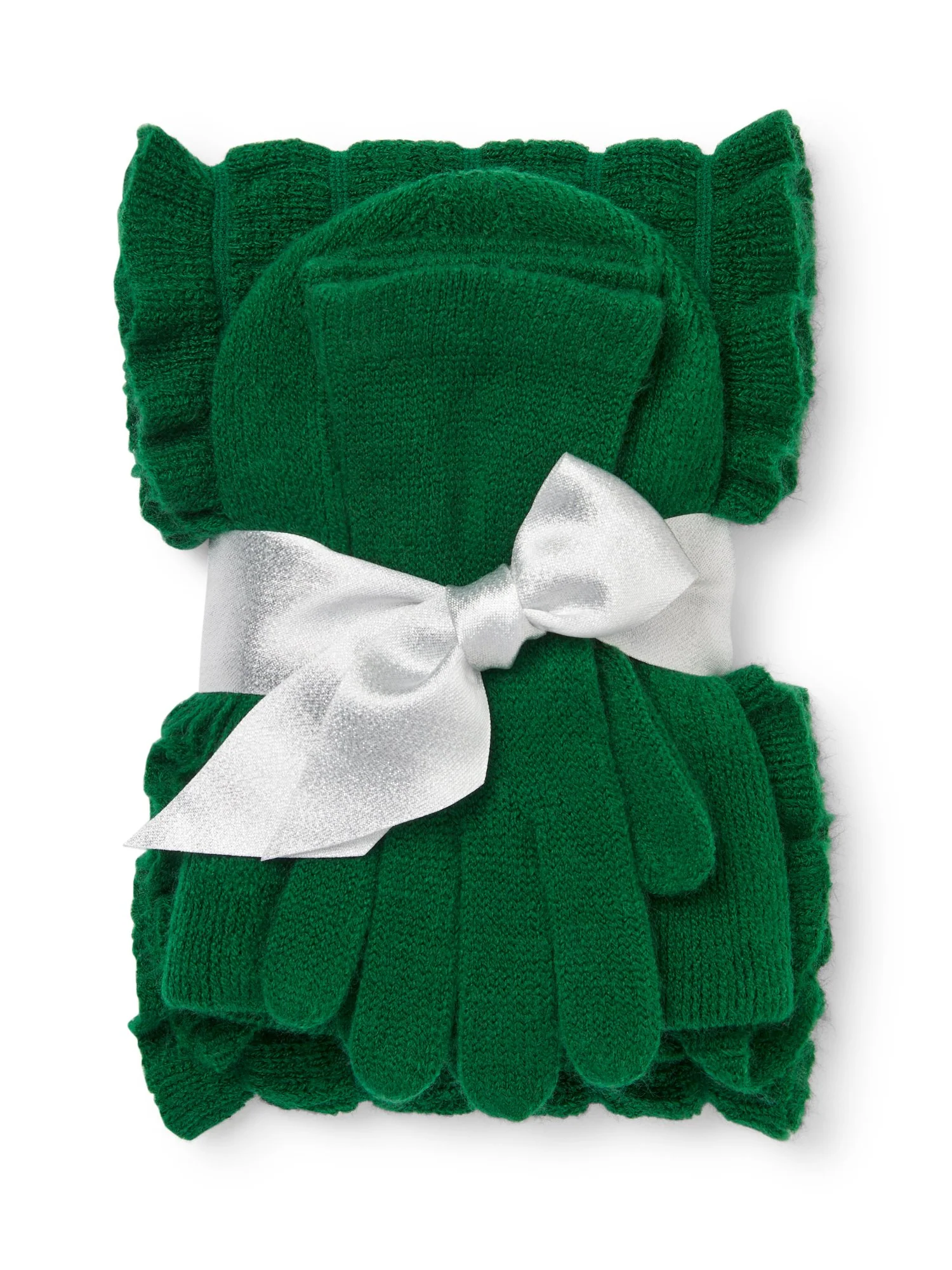 3-Piece Ruffled Scarf, Hat & Gloves Set - Image 10
