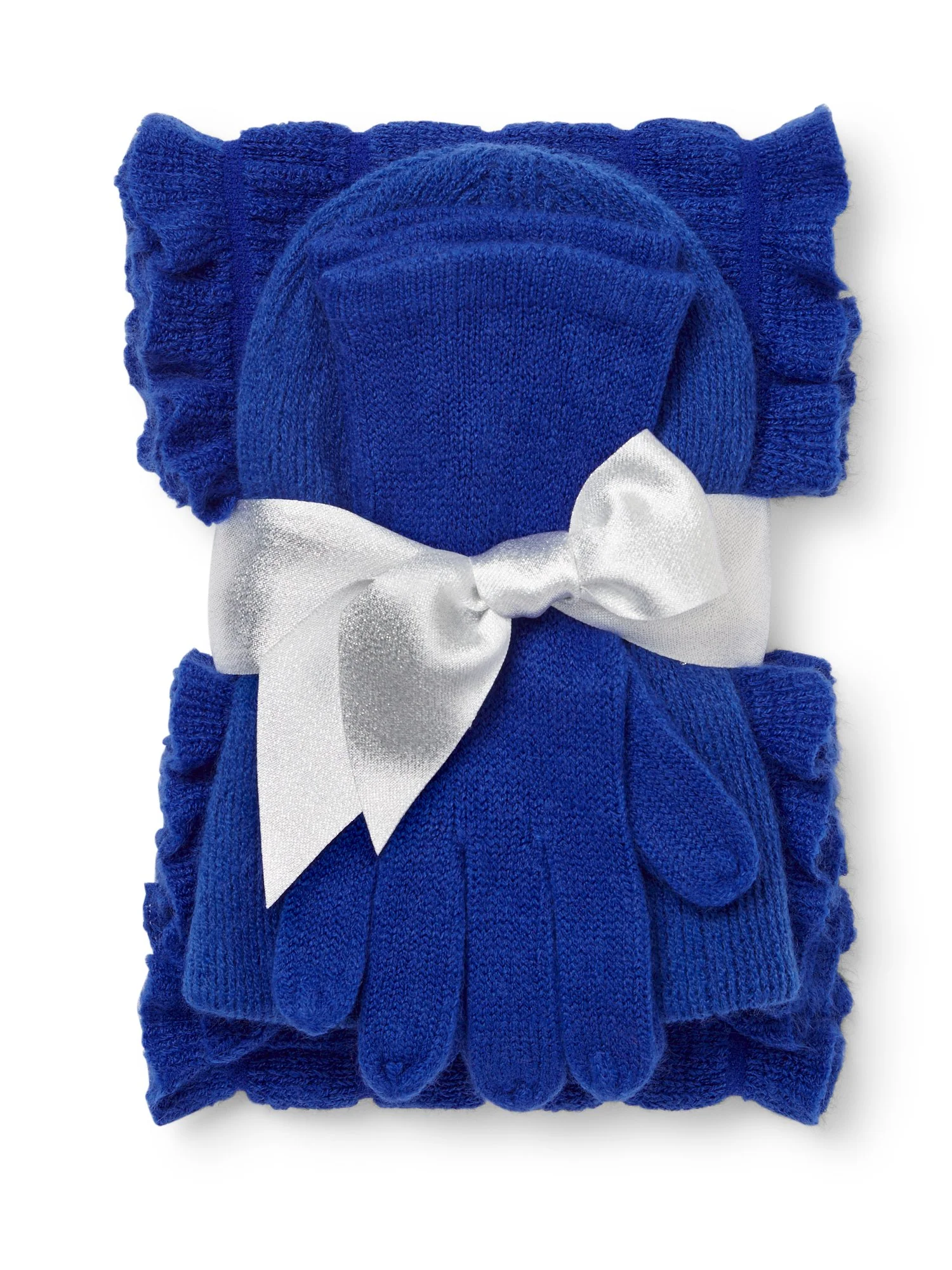 3-Piece Ruffled Scarf, Hat & Gloves Set - Image 21