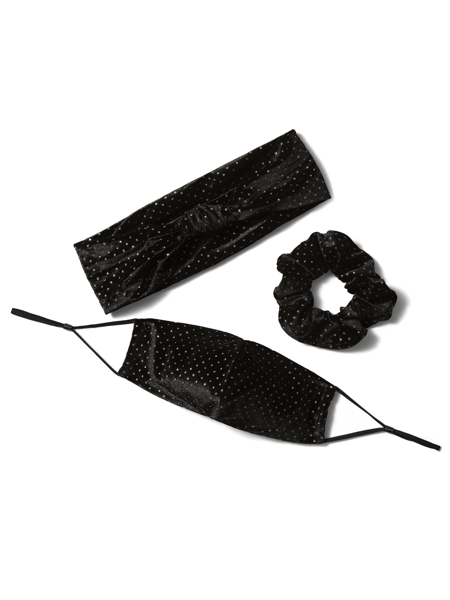 3-Piece Stud Mask, Scrunchie & Hairband Set - Image 2