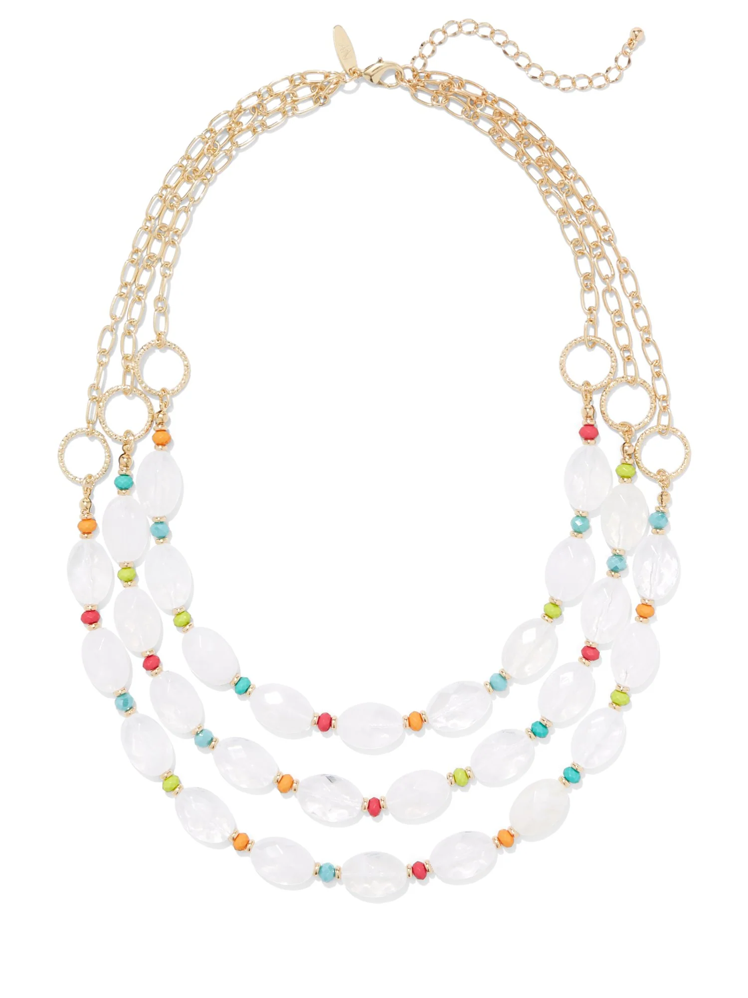 3-Row Beaded Necklace