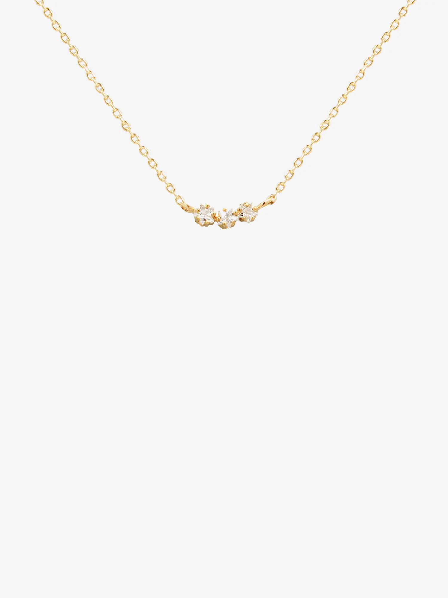 Secret Box 14K Gold CZ Triple Star Necklace – Brands We Love