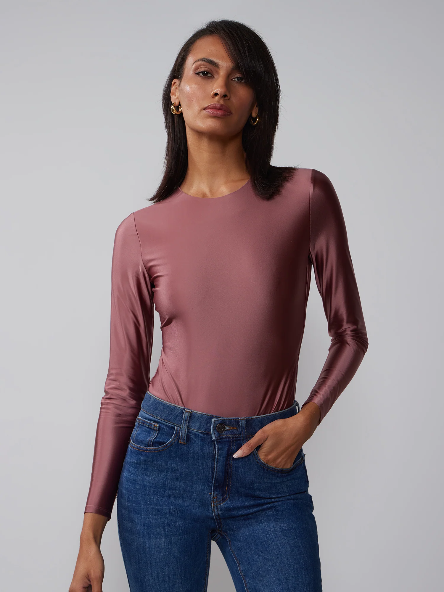Long Sleeve Crew Neck Bodysuit - Image 5