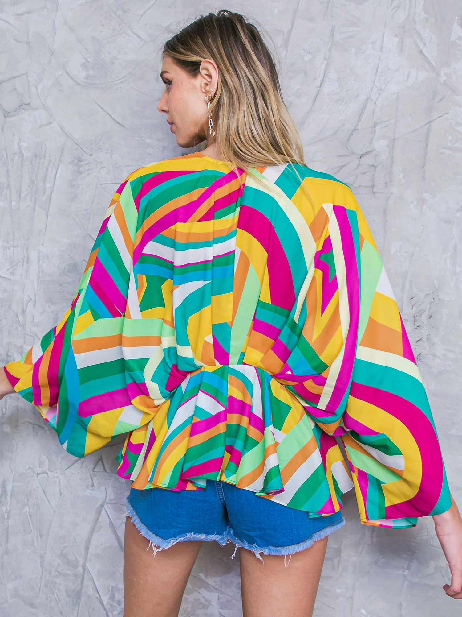 Flying Tomato Wrap Style Abstract Print Blouse - Brands We Love - Image 6