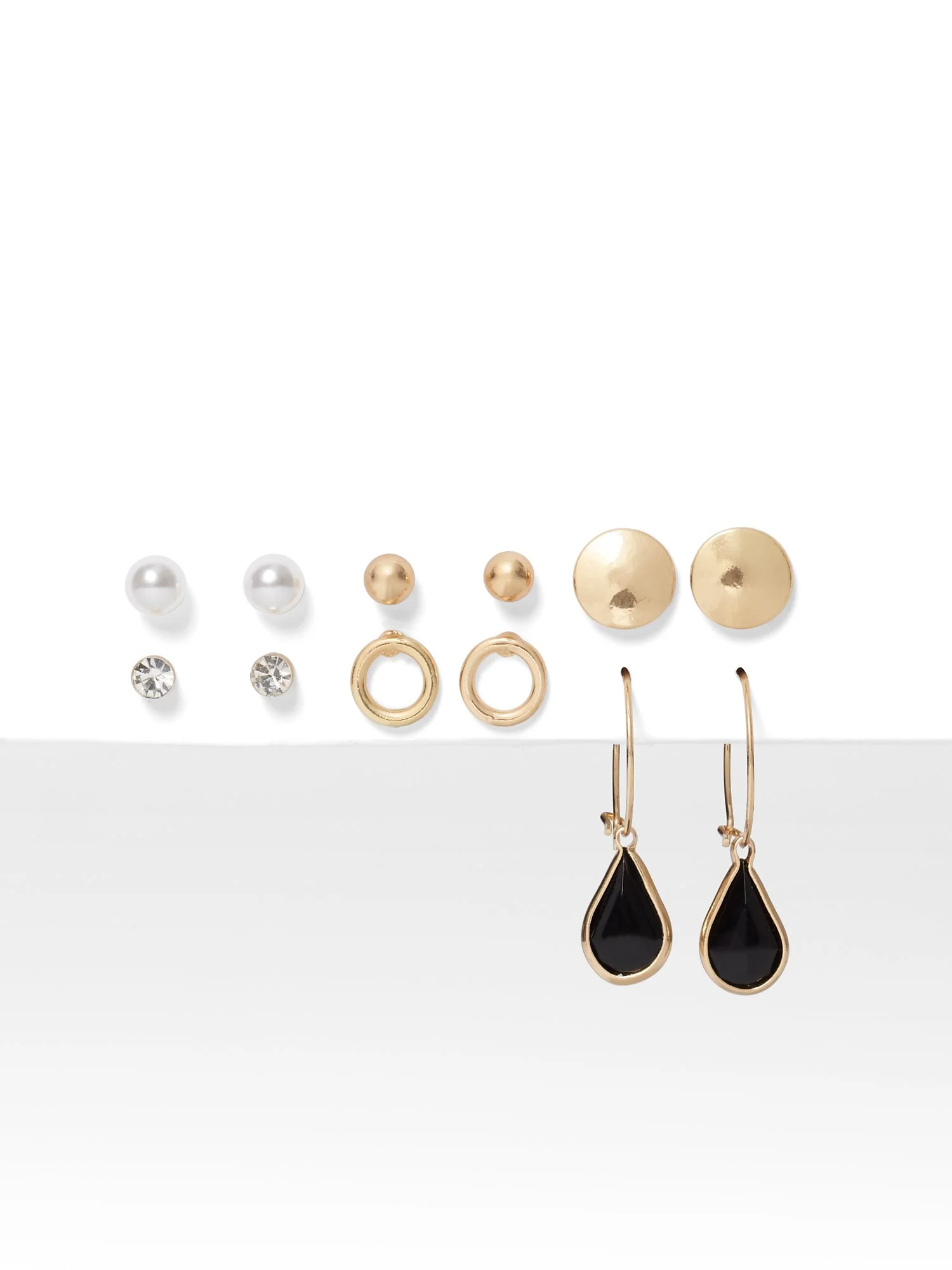 6-Piece Goldtone Post & Drop Earring Set