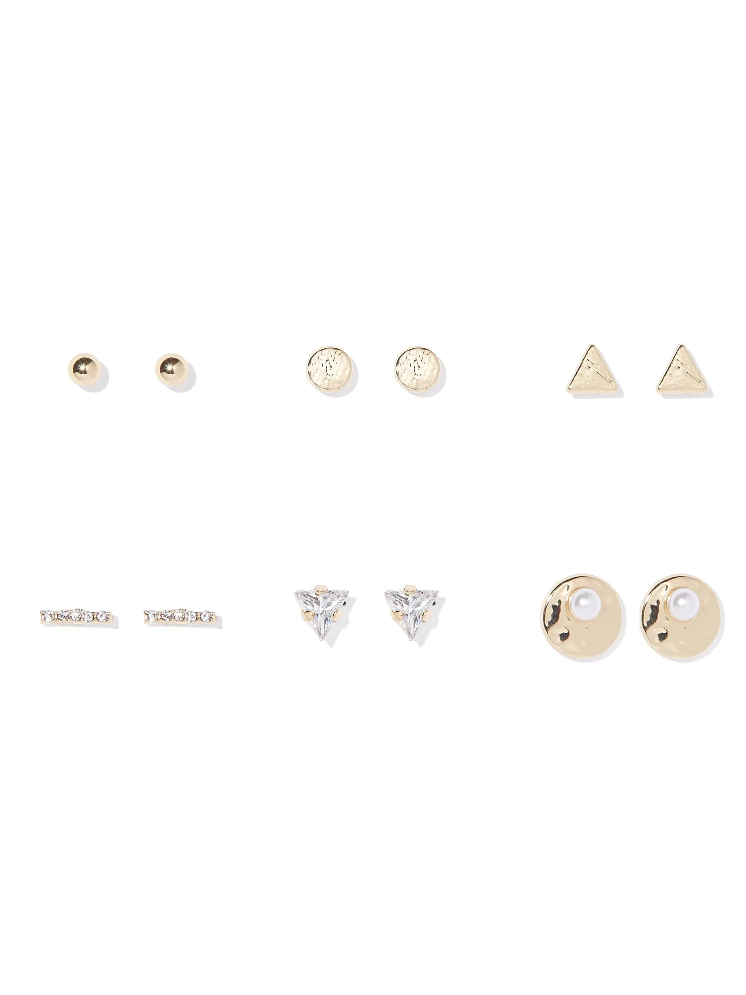 6-Piece Goldtone Post Earring Set