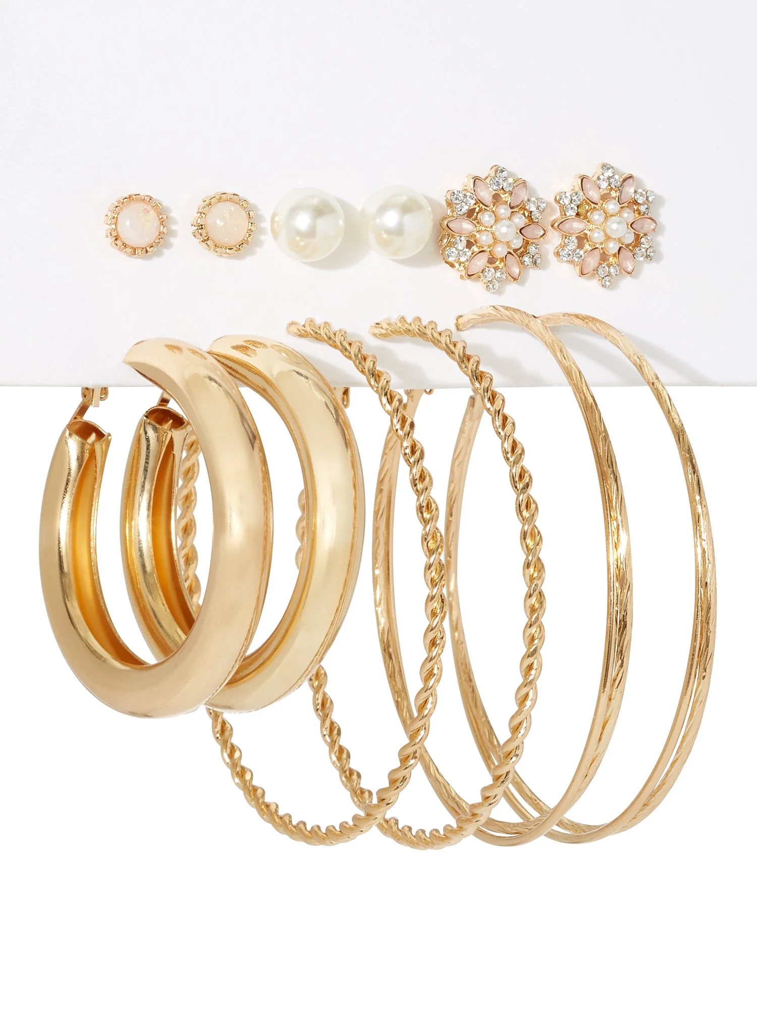 6-Piece Hoop & Post Earring Set