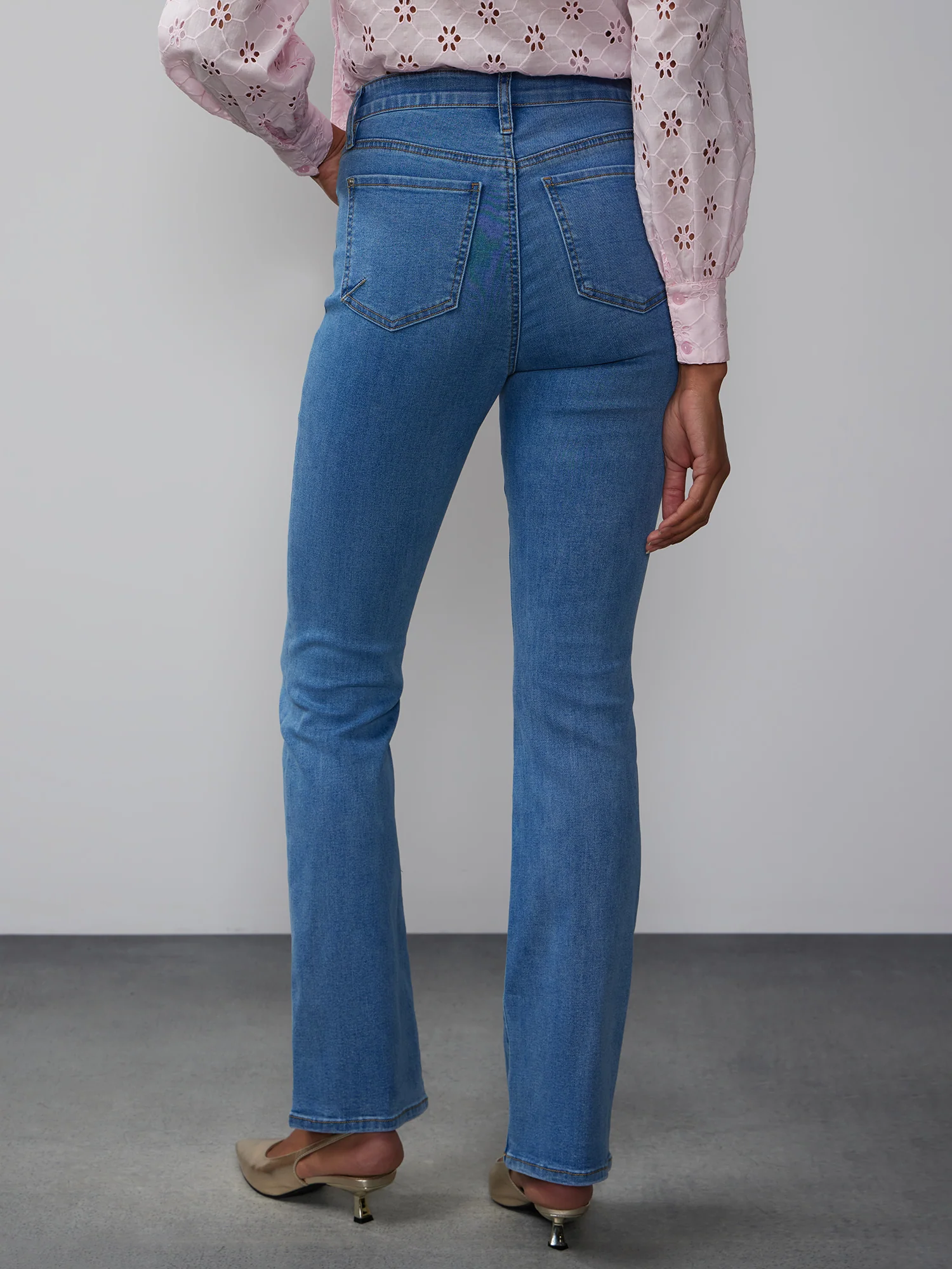 Curvy High Rise Bootcut Jeans - Image 3
