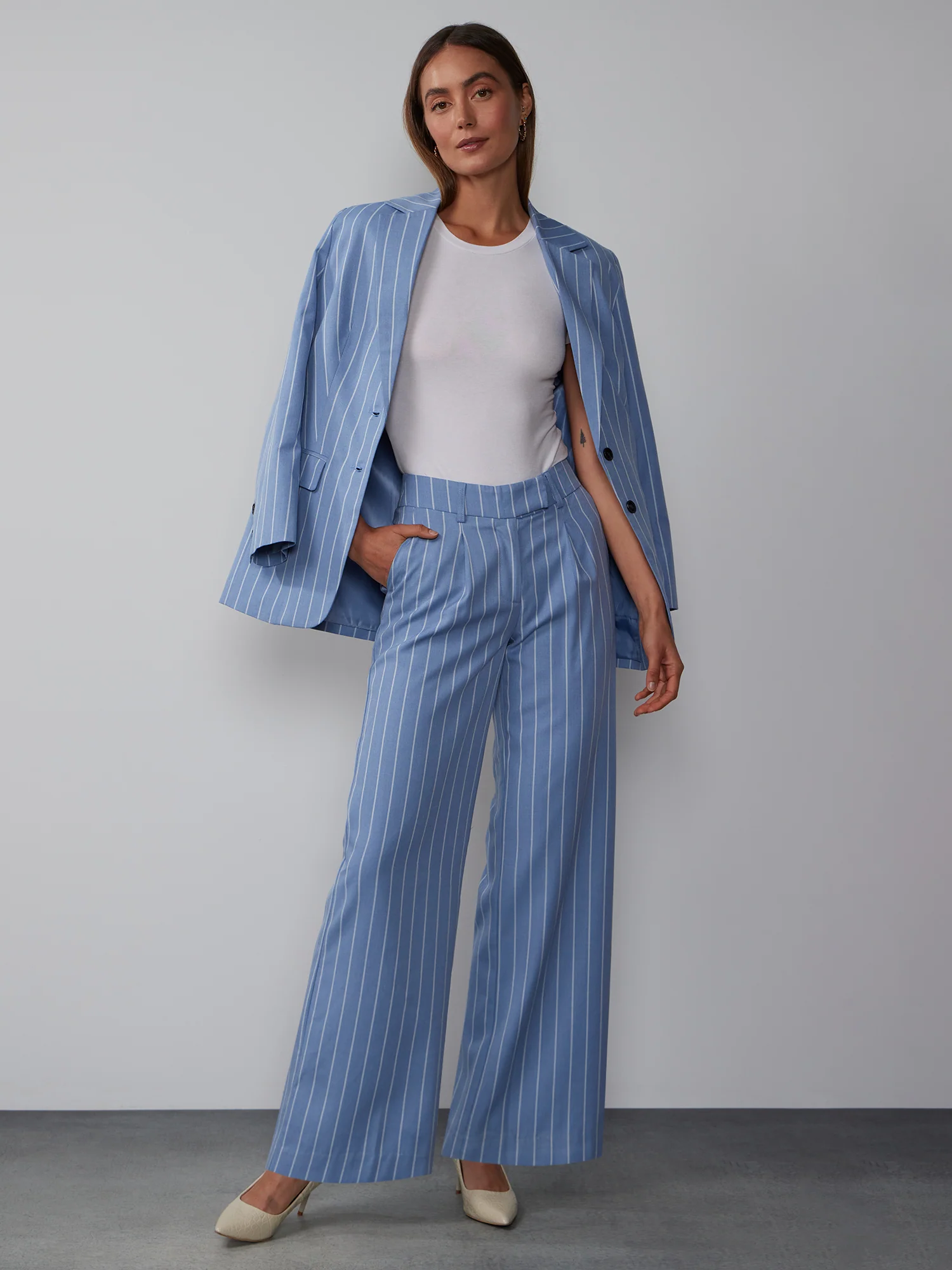 Yarn-Dyed Pinstripe Pant