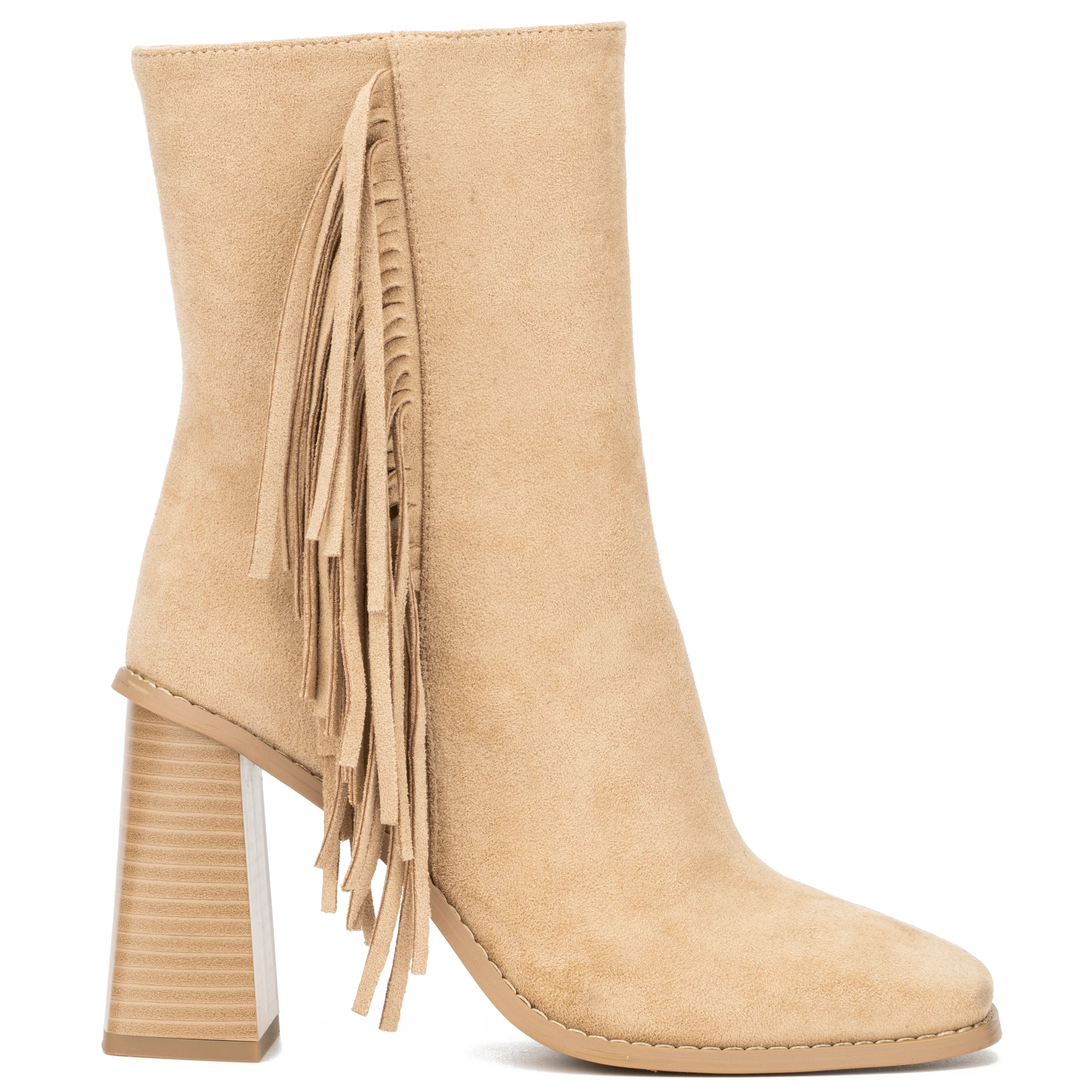 Aarya Fringe Detail Heeled Boots - Image 12