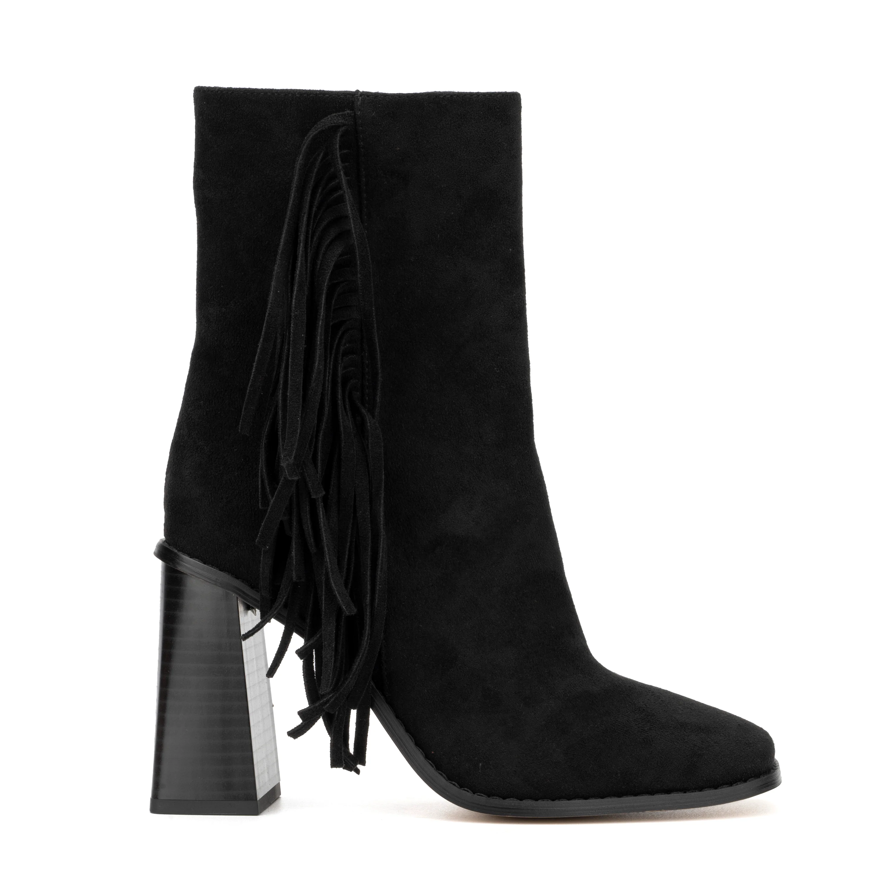 Aarya Fringe Detail Heeled Boots - Image 2