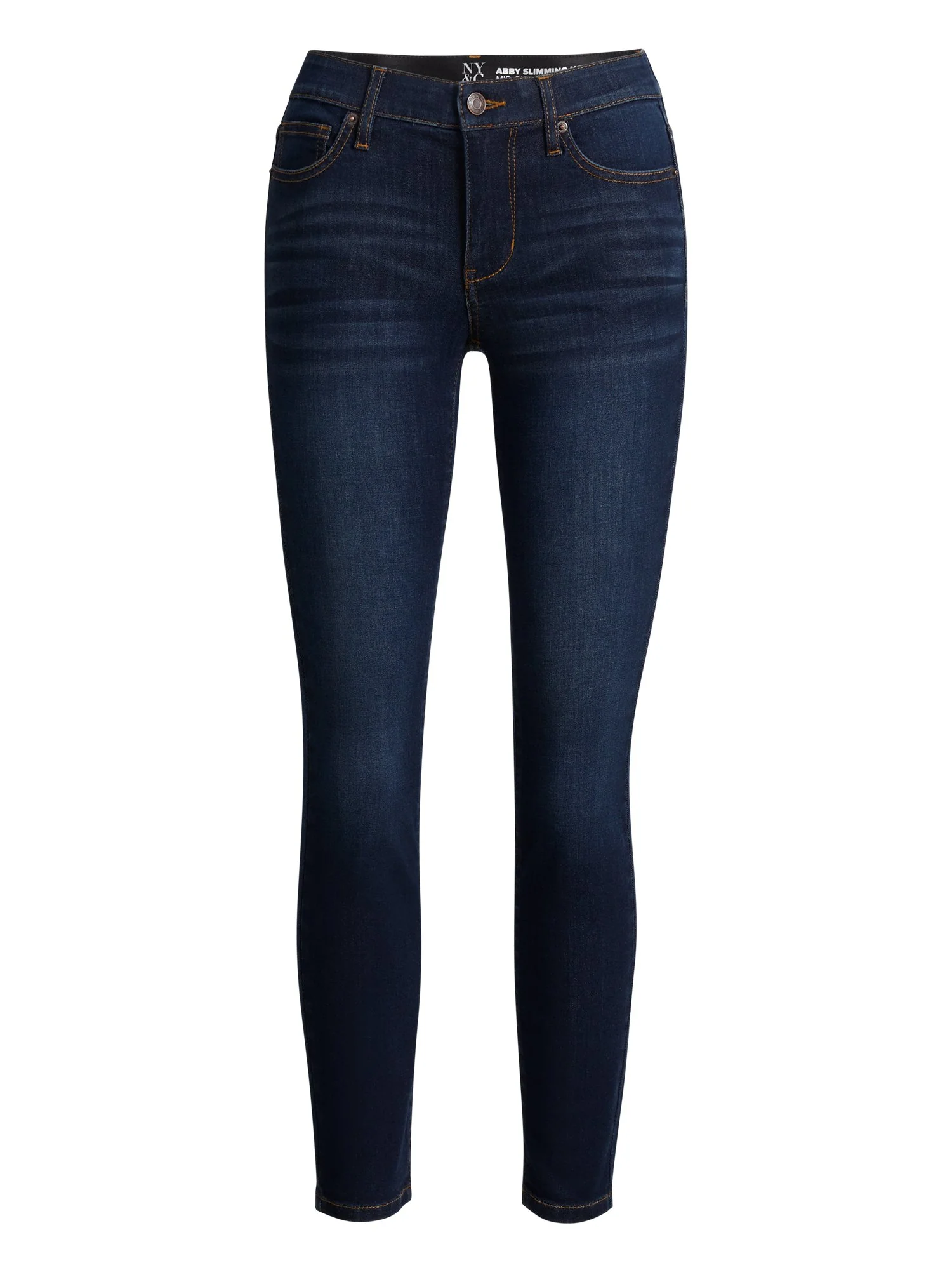 Abby Mid-Rise Slimming No Gap Super-Skinny Ankle Jeans - Dark Wash - Image 2