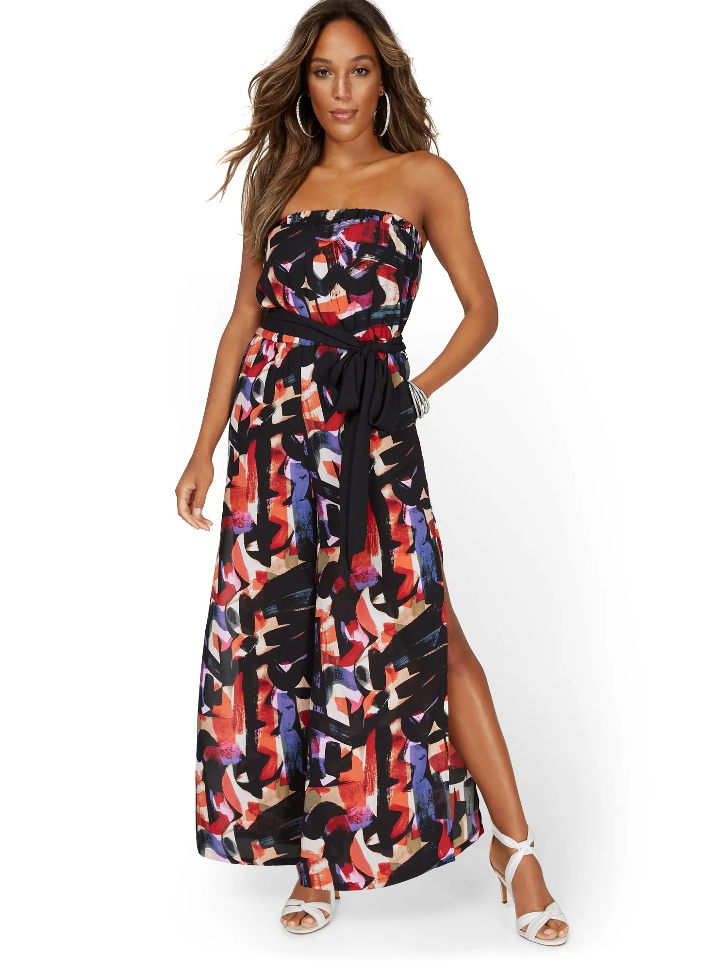 Abstract-Print Jumpsuit